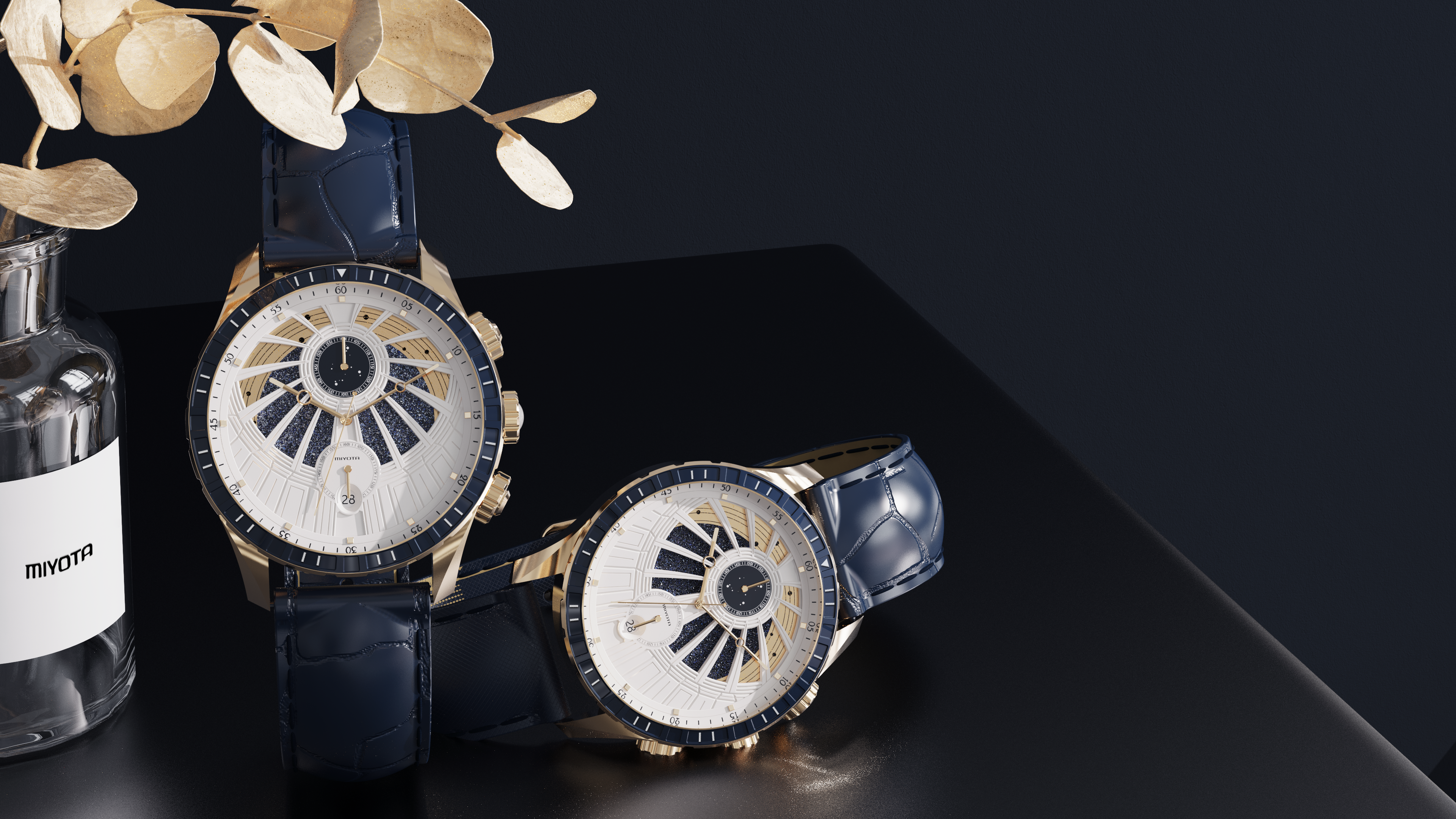 Wristwatch，See you on your wrist，Wrist watch，universe，starry sky，Chronograph Watch，Watch creativity，Watch design，