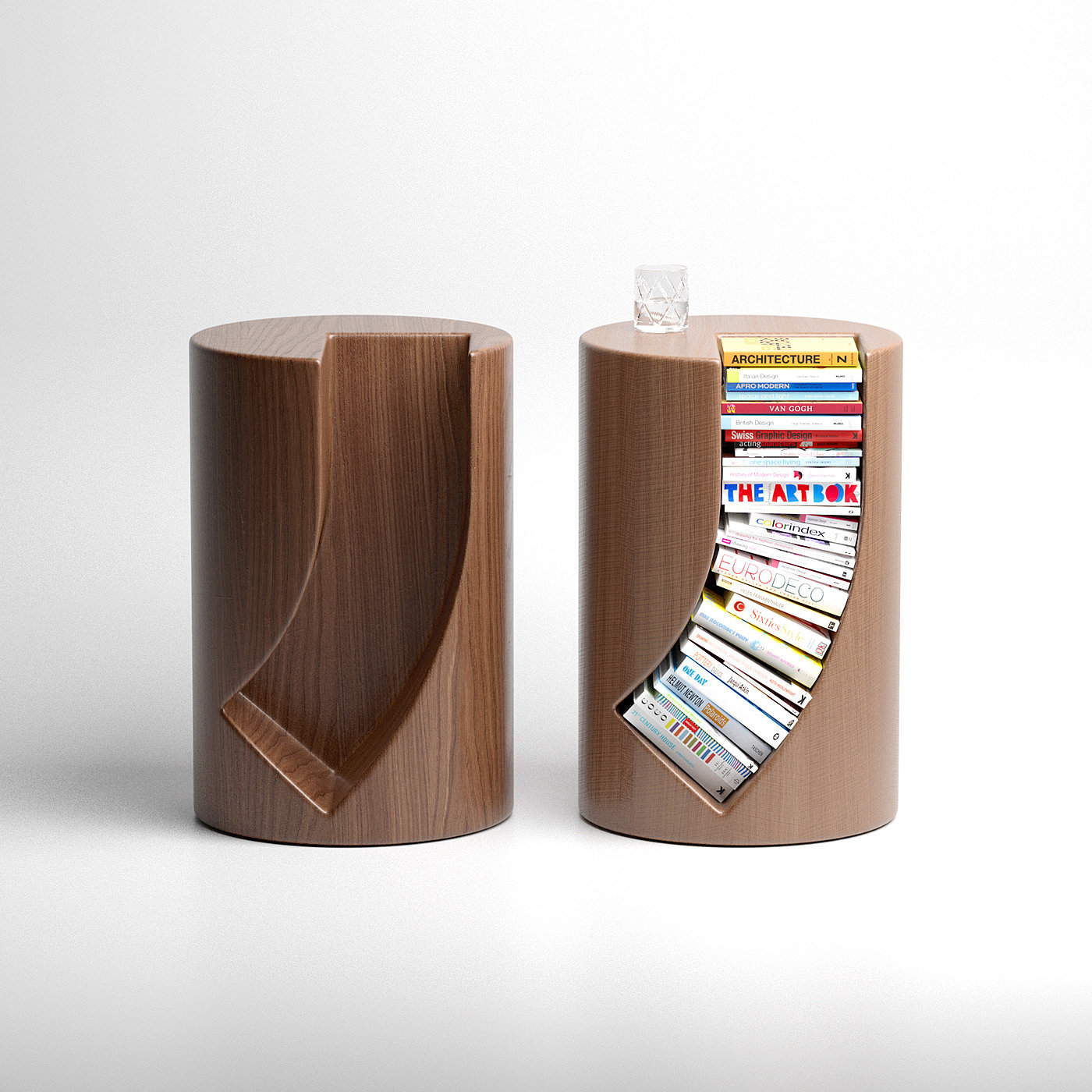 Sea Foam，Bookgroove，Bookshelf table，product design，