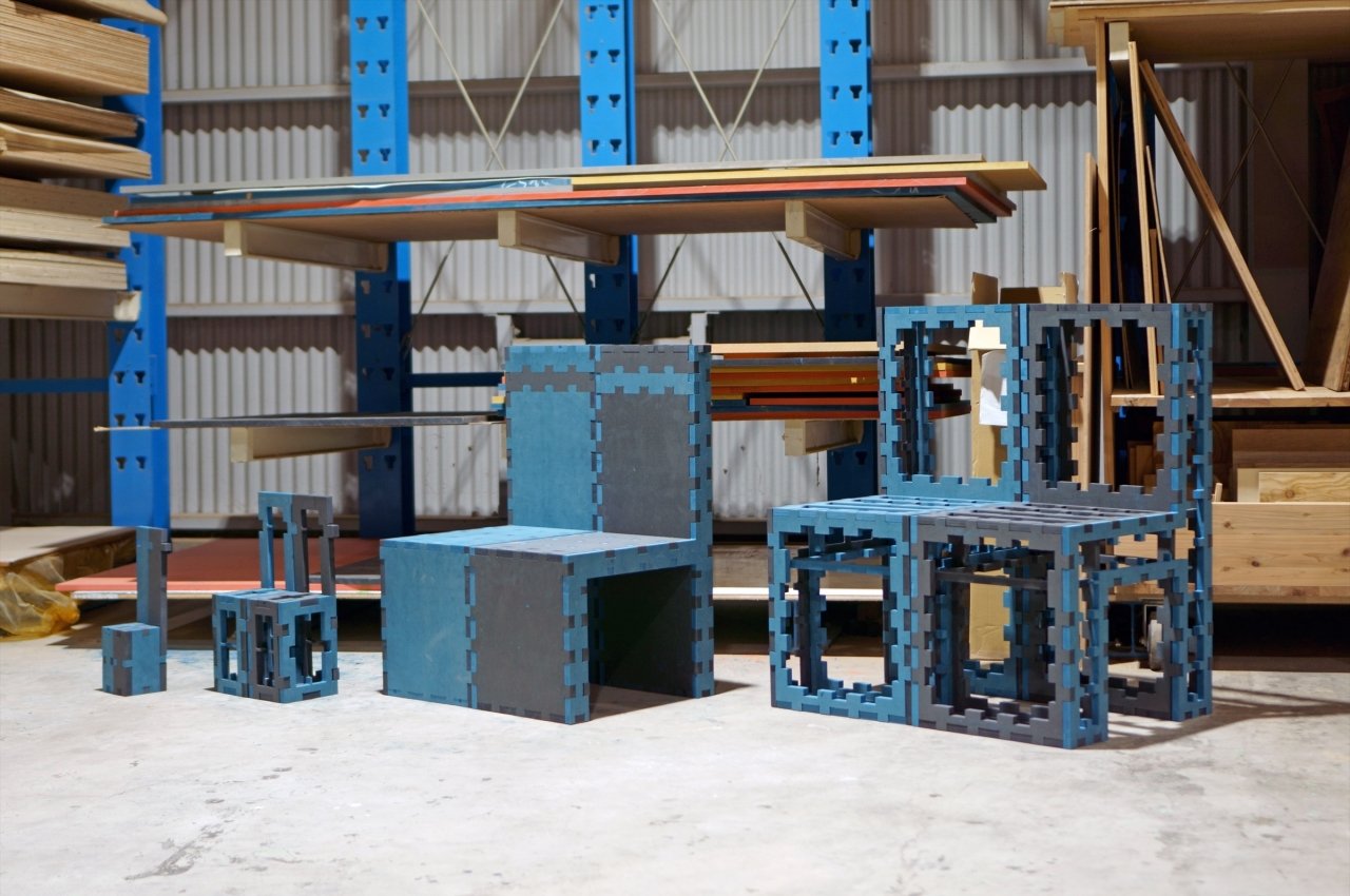 product design，TWINS-MDF，Reduce material waste，chair，Modern style，