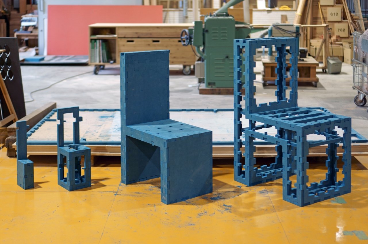 product design，TWINS-MDF，Reduce material waste，chair，Modern style，