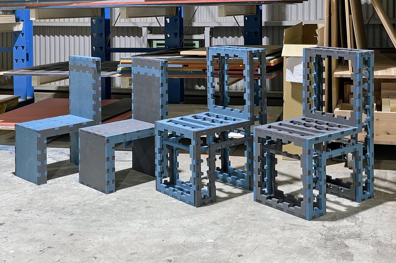 product design，TWINS-MDF，Reduce material waste，chair，Modern style，