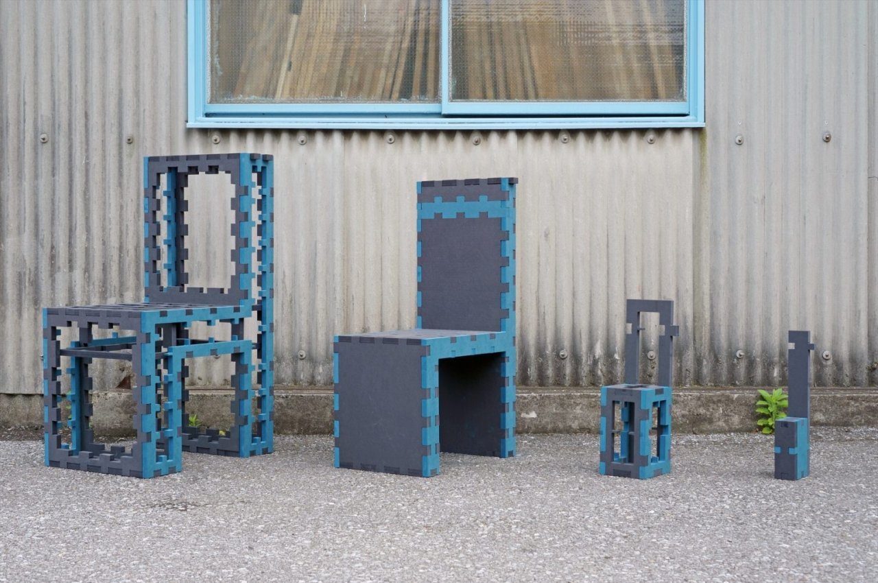 product design，TWINS-MDF，Reduce material waste，chair，Modern style，