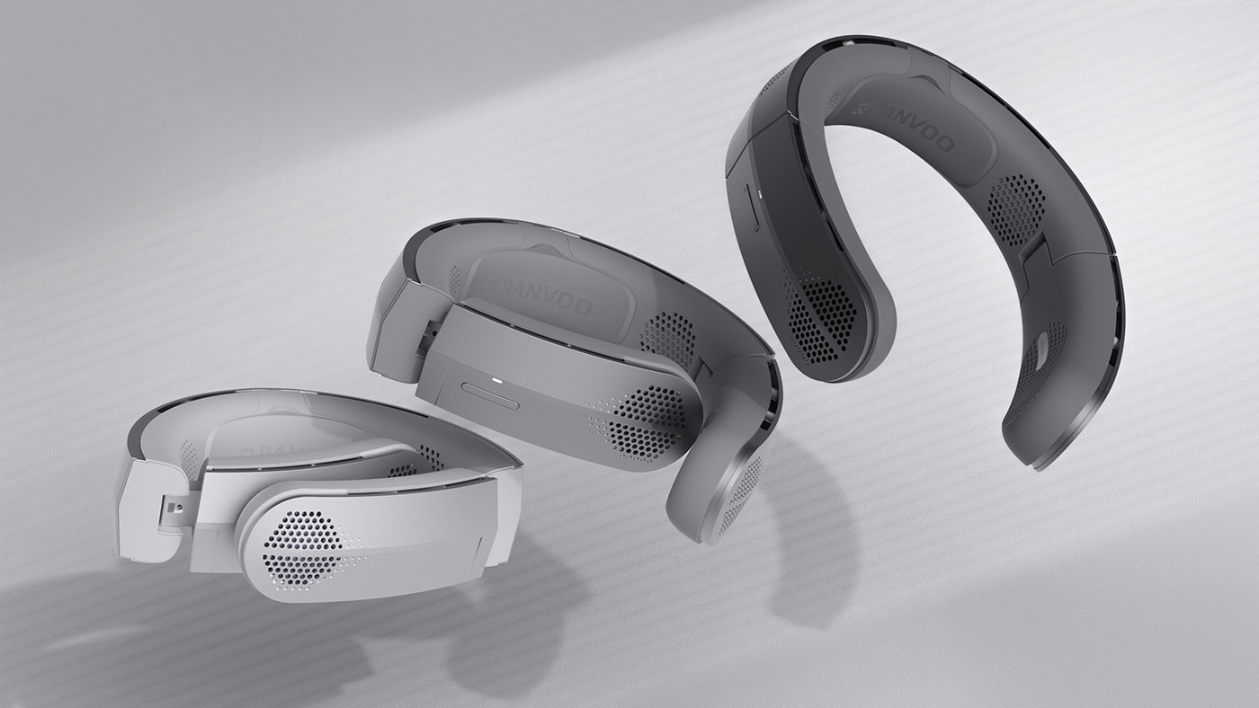 Electric fan，At the neckline，neckband，Metal，