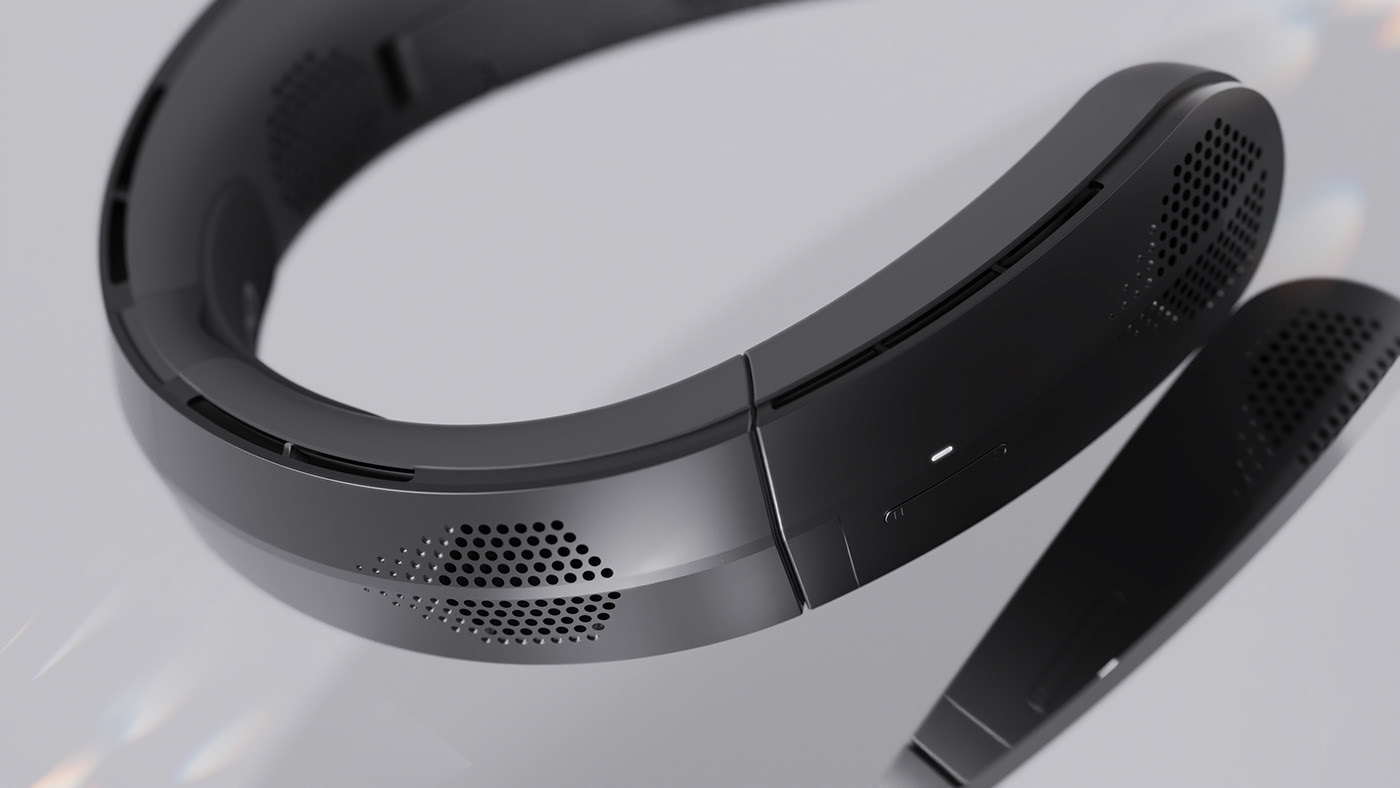 Electric fan，At the neckline，neckband，Metal，