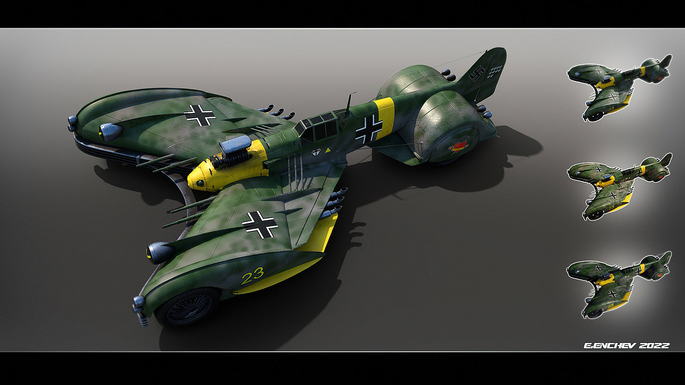 Messerschmitt，飞艇，概念设计，