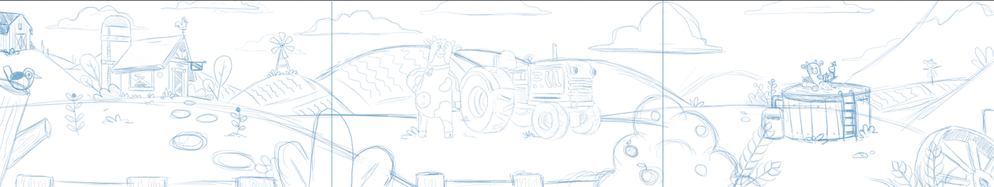 illustration，cow，3d，