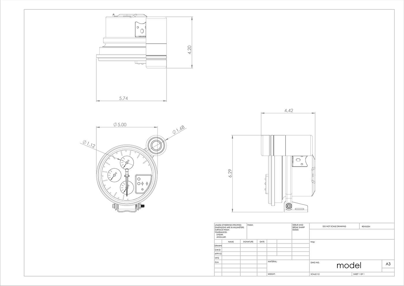 Reprint，tool，Pressure gauge，measure，