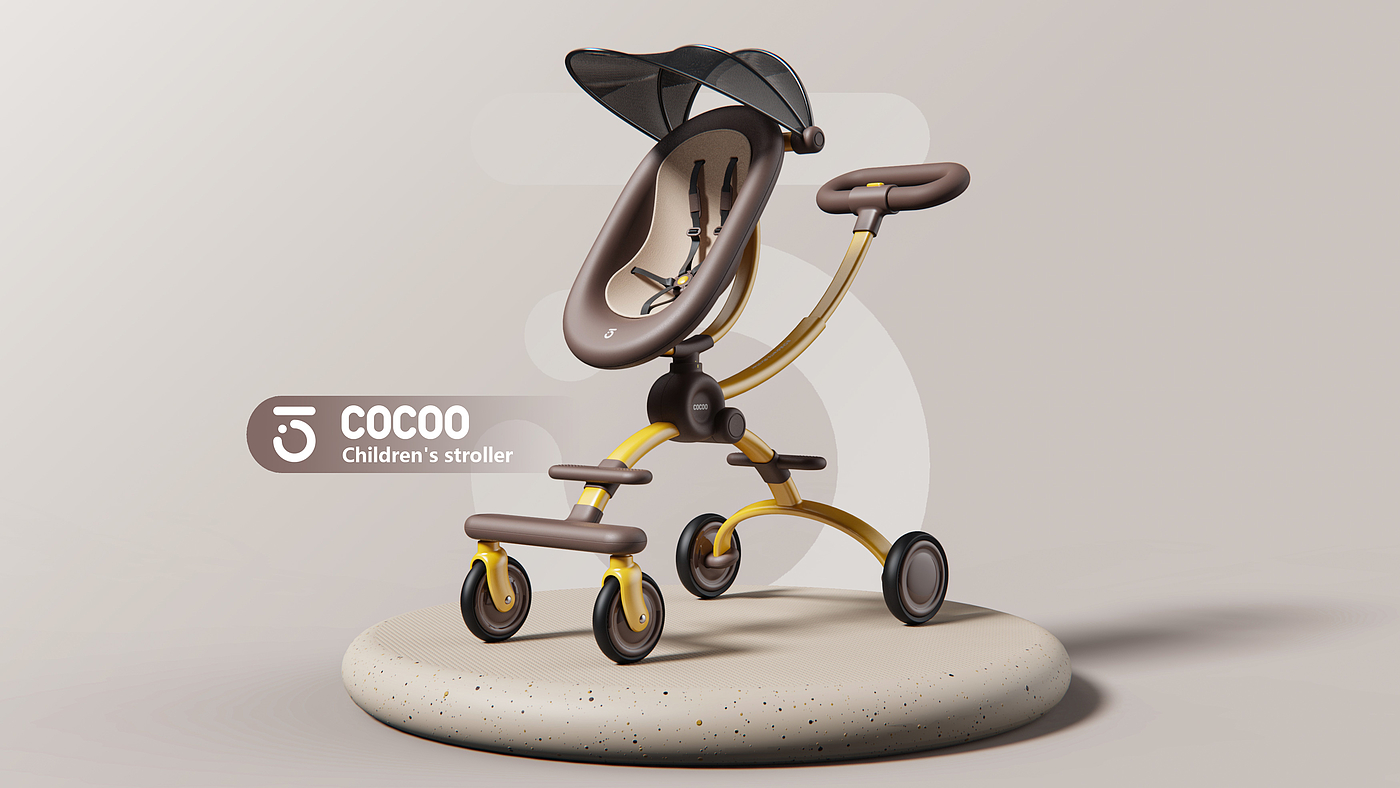 Baby stroller，wheelbarrow，Appearance design，Structural innovation，