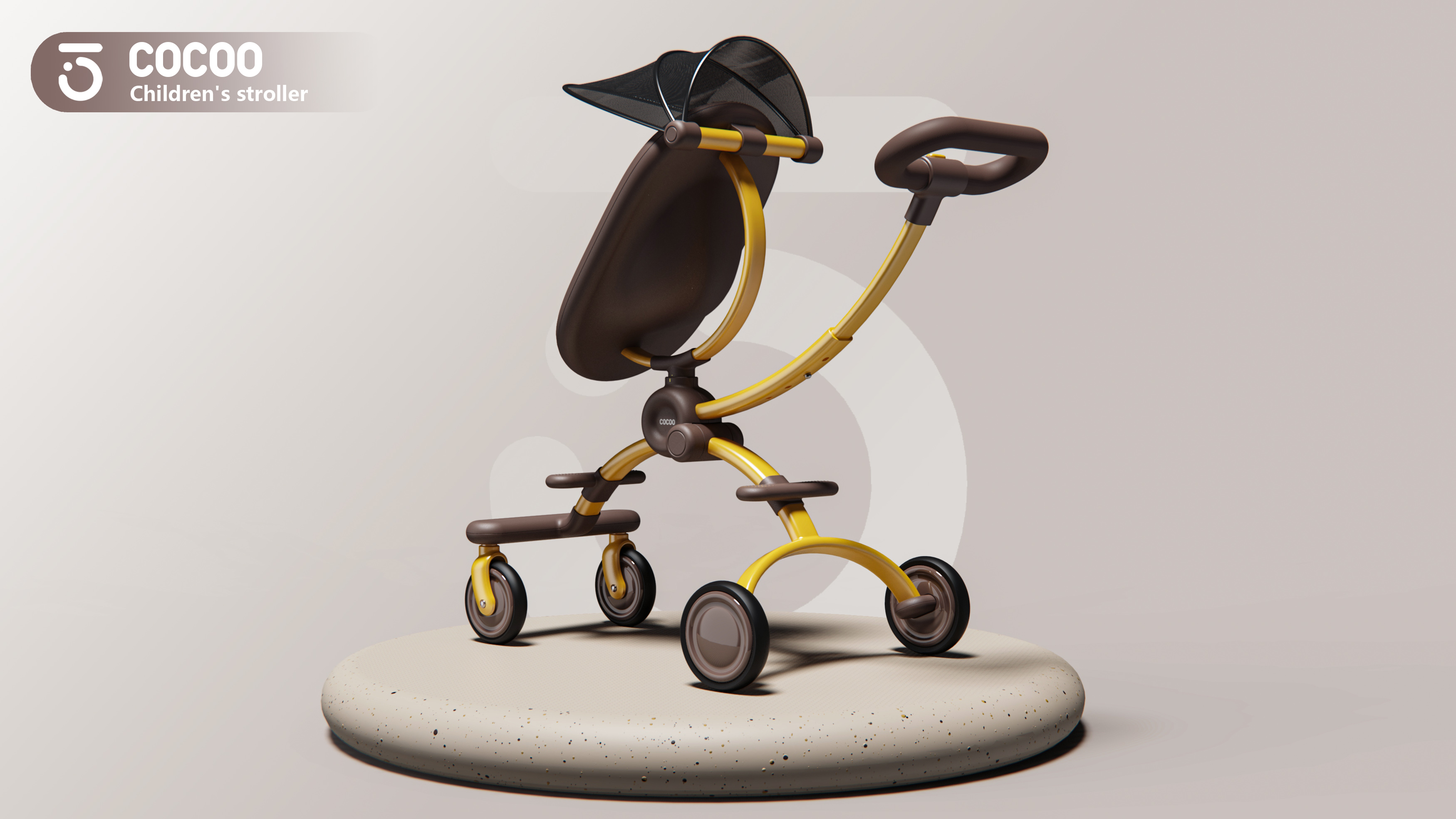 Baby stroller，wheelbarrow，Appearance design，Structural innovation，