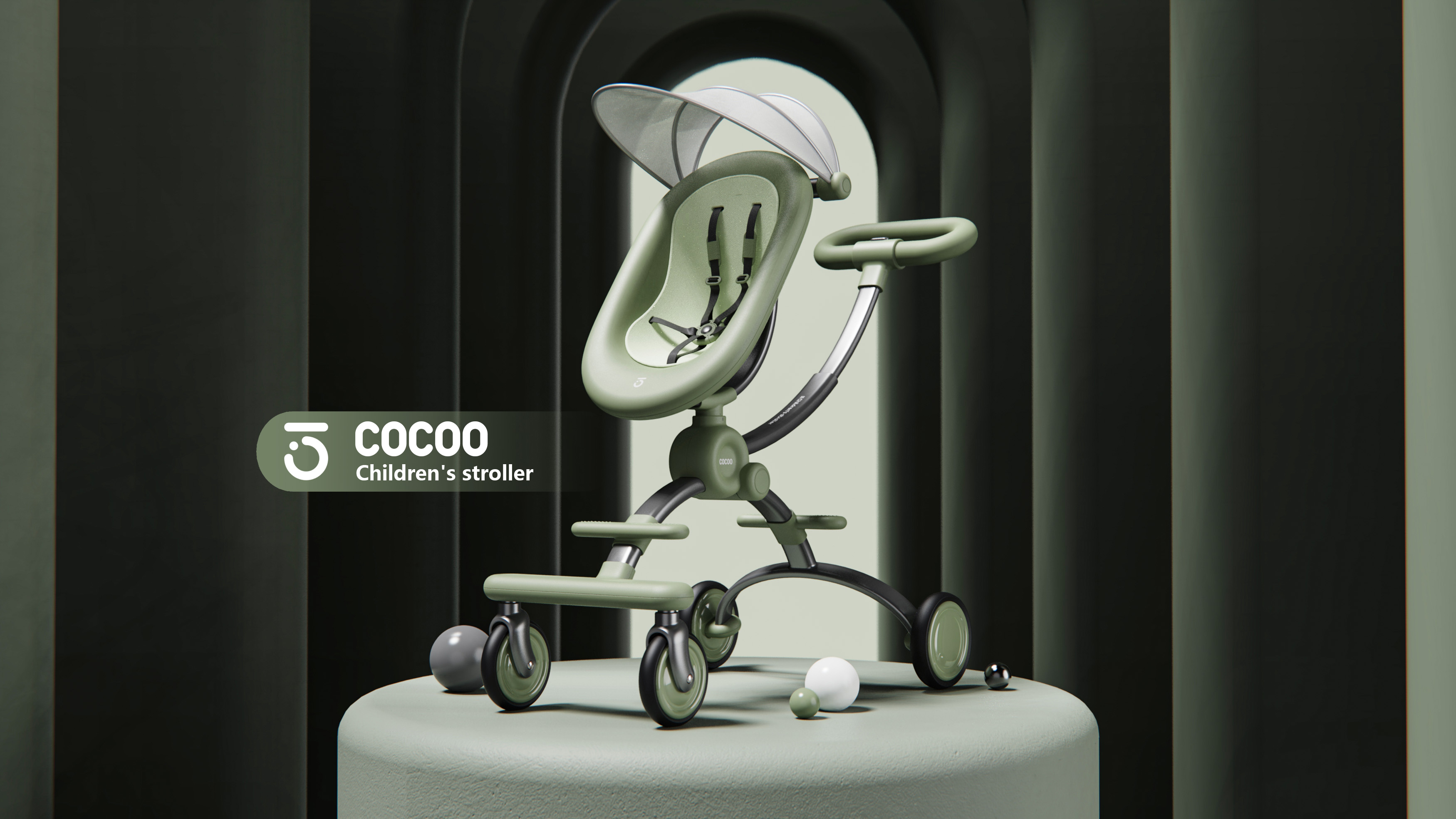 Baby stroller，wheelbarrow，Appearance design，Structural innovation，