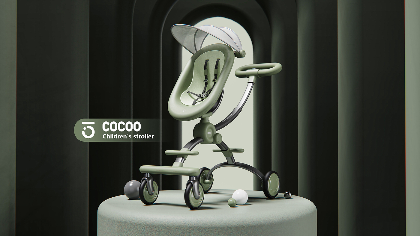 Baby stroller，wheelbarrow，Appearance design，Structural innovation，