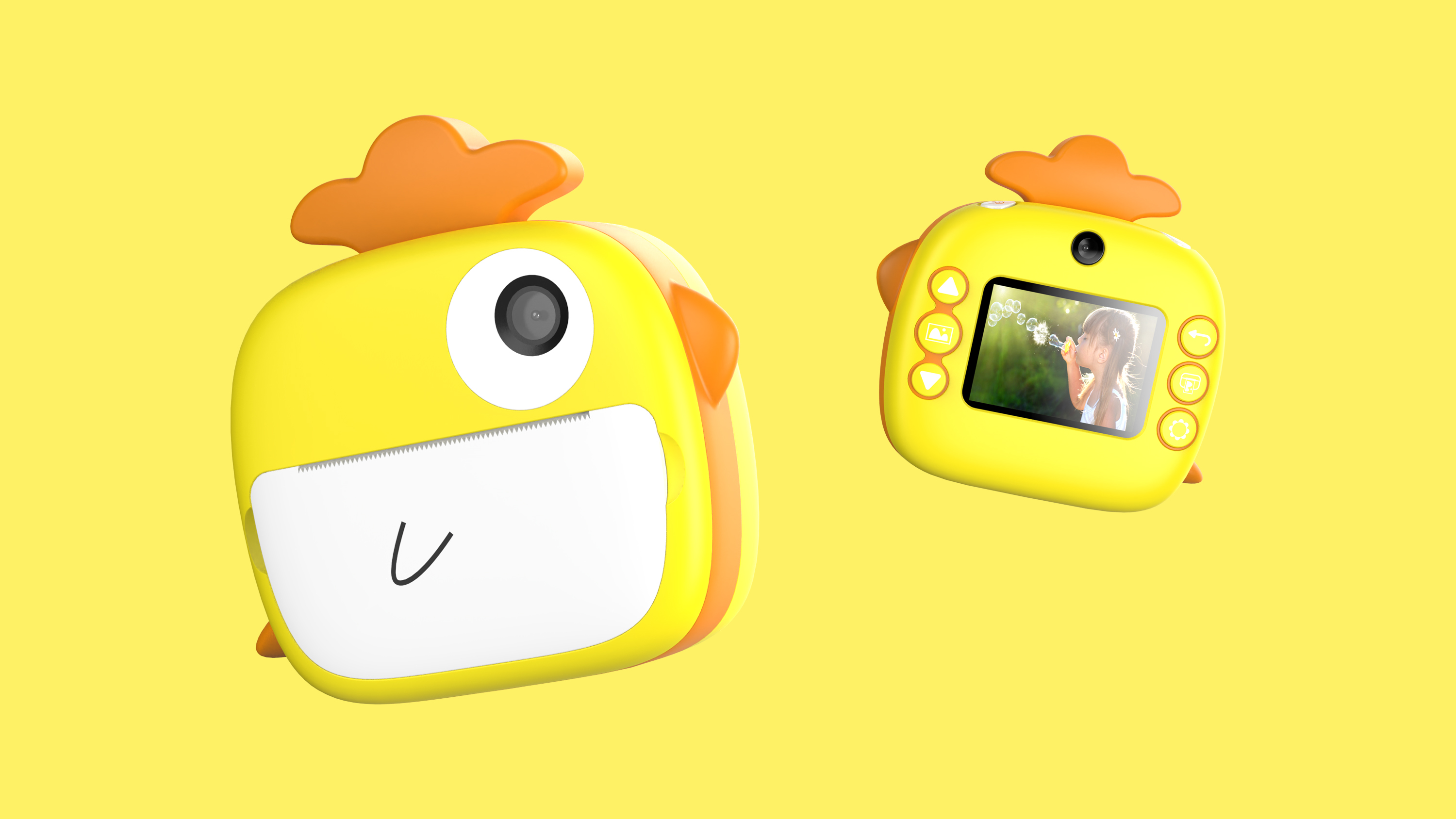 Cartoon，lovely，Children's camera，Simplicity，