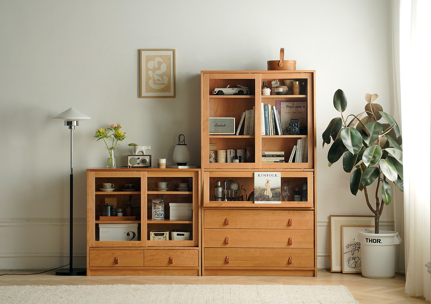 产品设计，家具设计，工业设计，组合柜，实木组合柜，樱桃木家具，