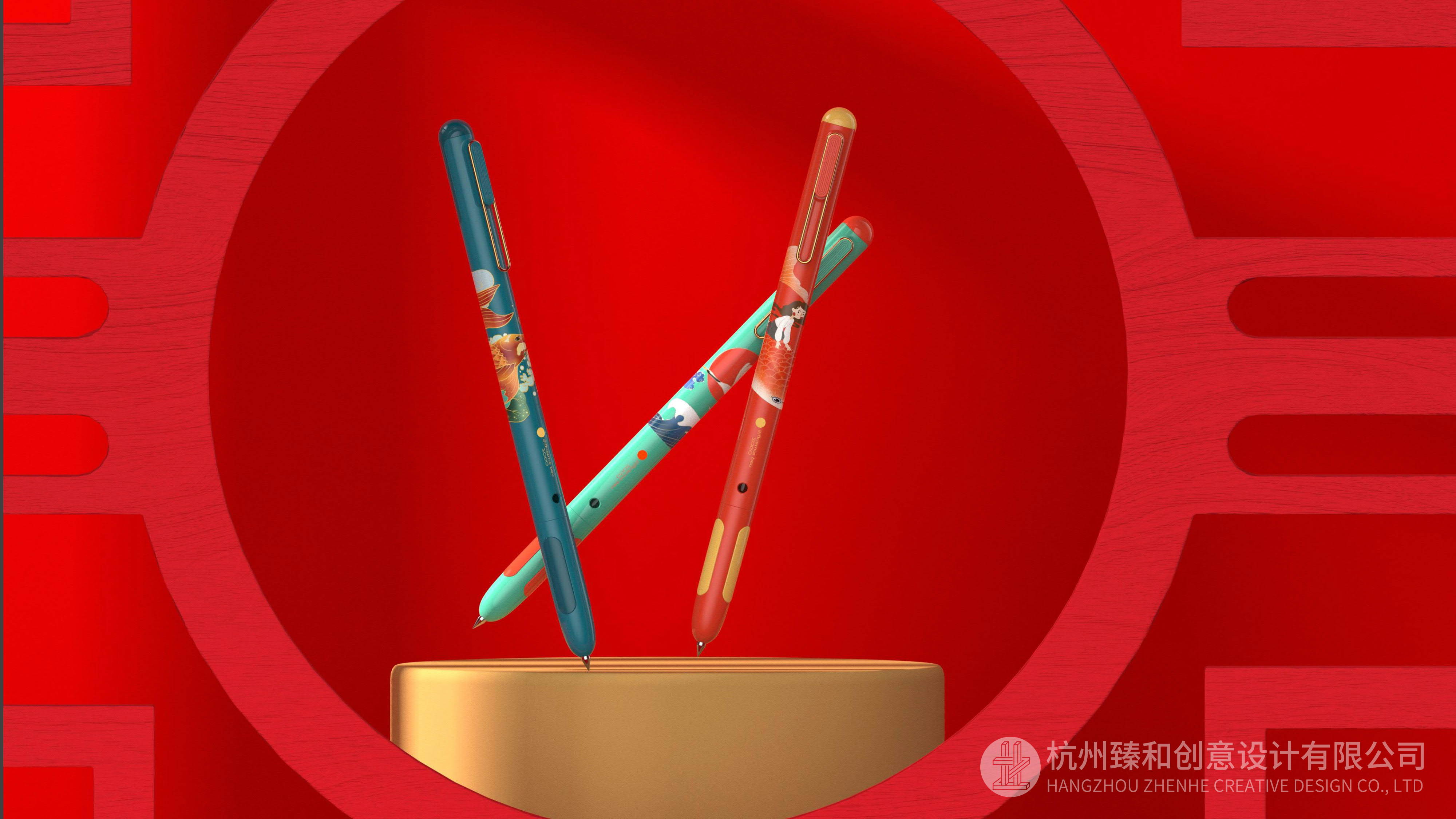 Roller ball pen，National style，