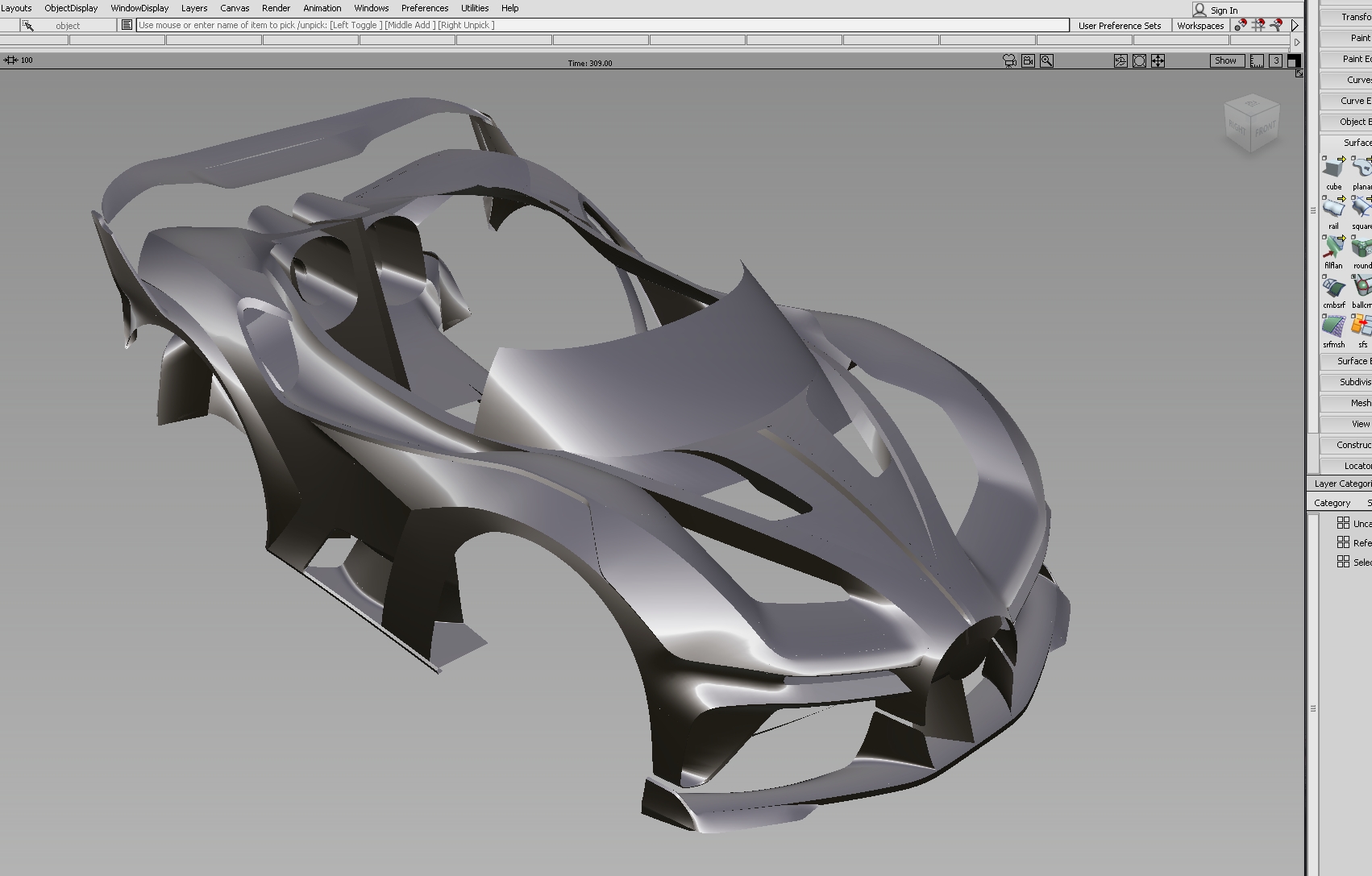 Design effect/alias surface modeling，
