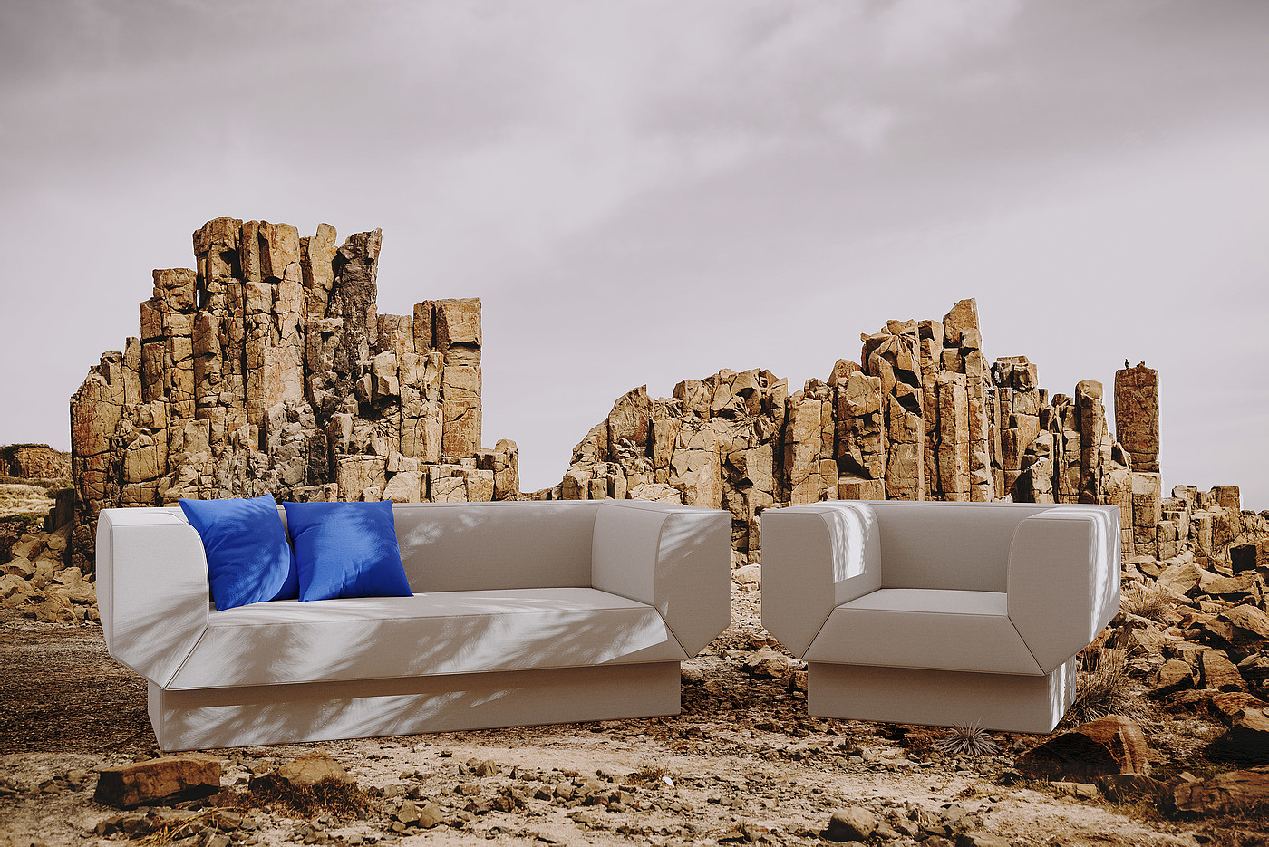 沙发，精致，外观设计，客厅沙发，流线，Monolith，