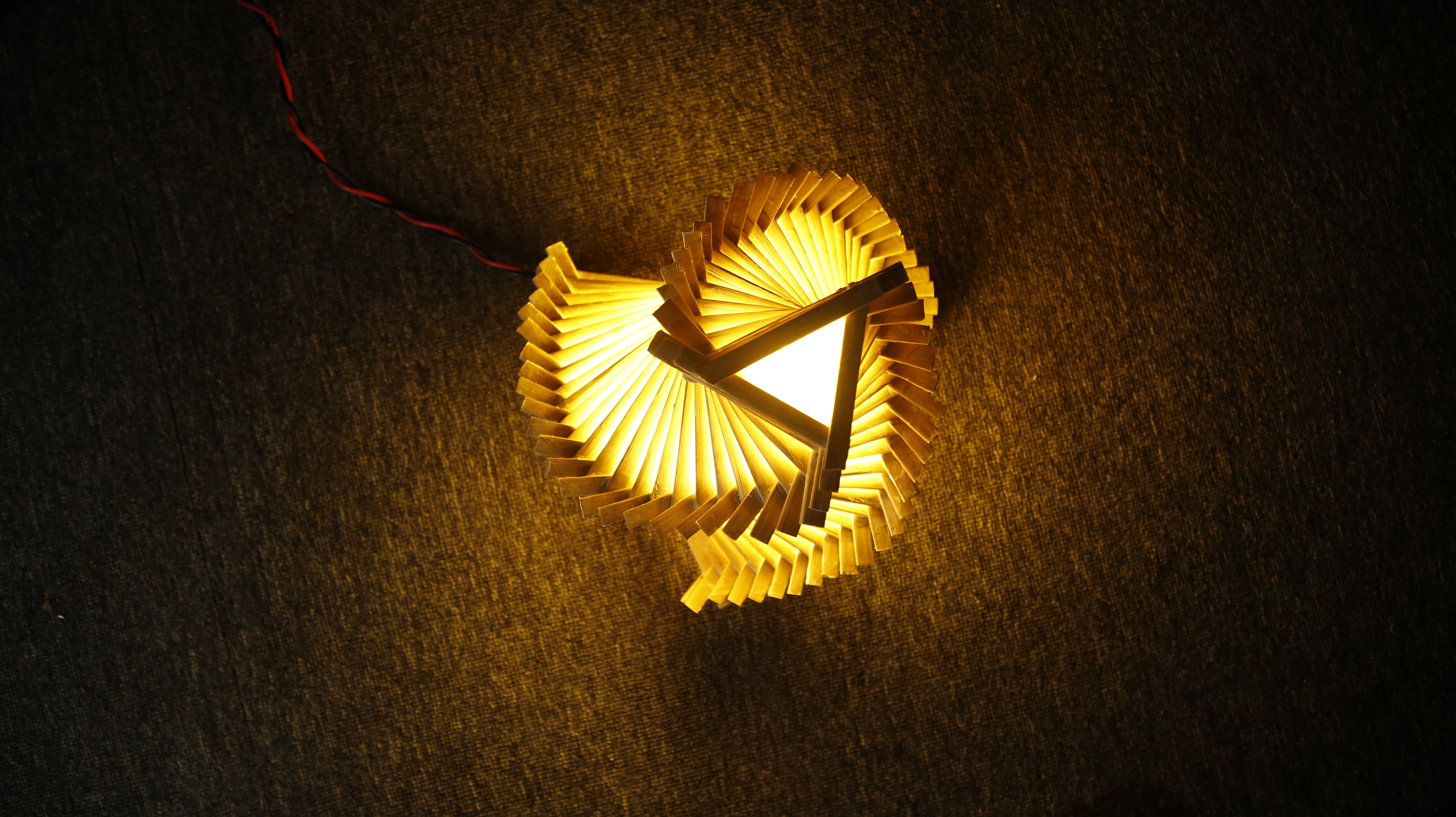 Creative bamboo lamp，Graduation project，