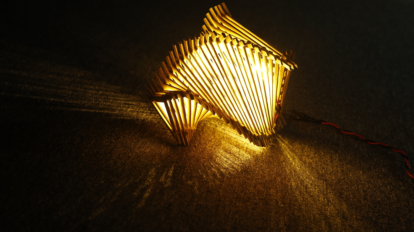 Creative bamboo lamp，Graduation project，