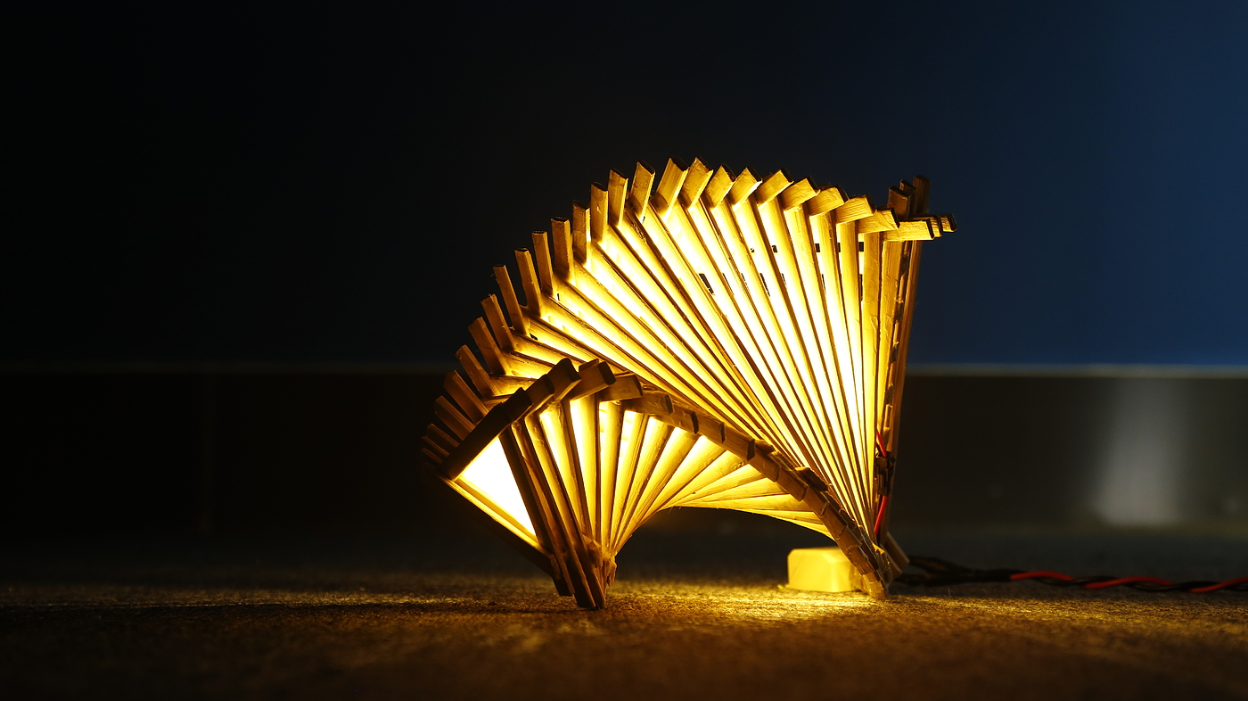 Creative bamboo lamp，Graduation project，