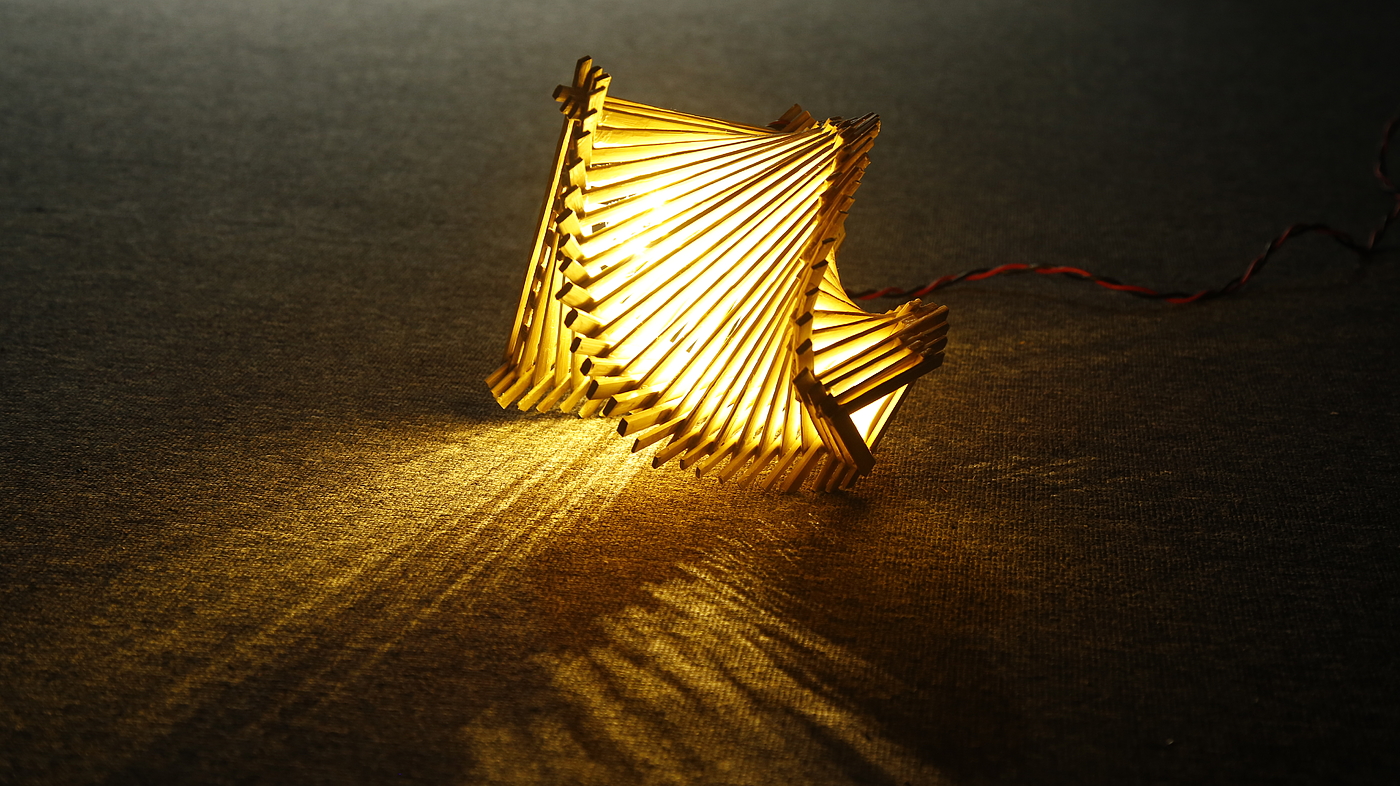 Creative bamboo lamp，Graduation project，