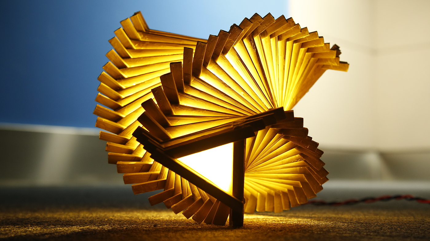 Creative bamboo lamp，Graduation project，