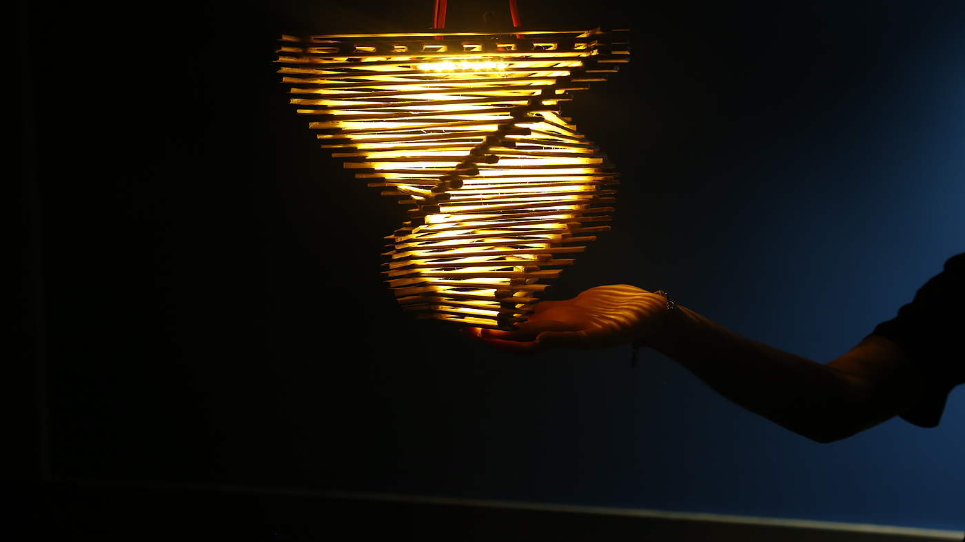 Creative bamboo lamp，Graduation project，