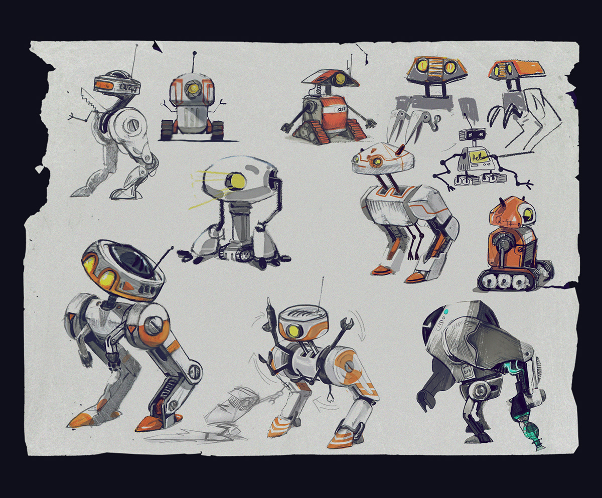 concept，robot，Appearance design，Hand drawn manuscript，