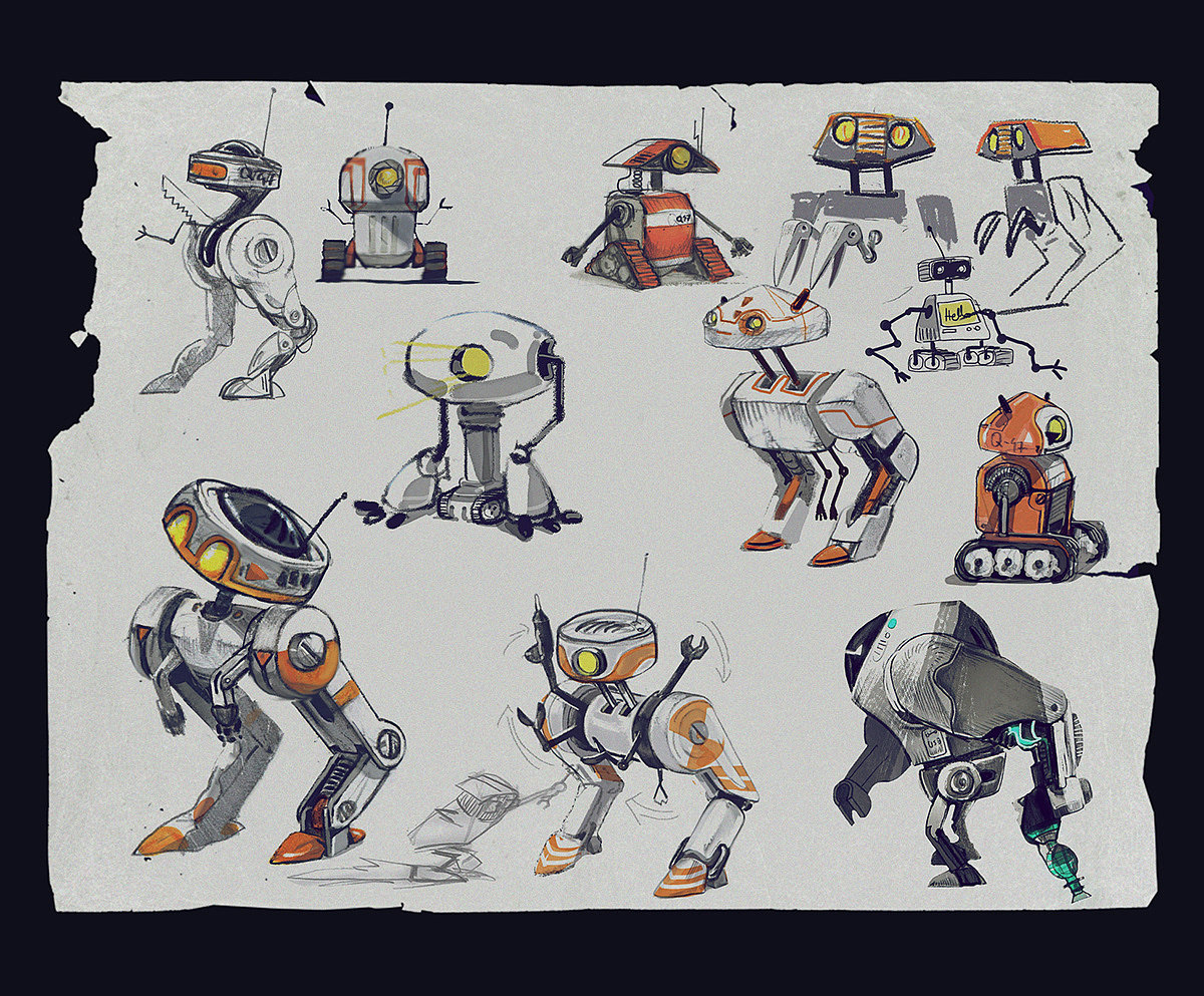 concept，robot，Appearance design，Hand drawn manuscript，