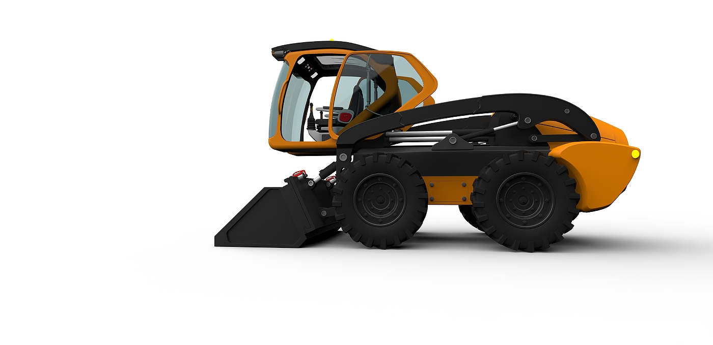 Loader，construction machinery，skid steer loader，industrial design，Appearance design，