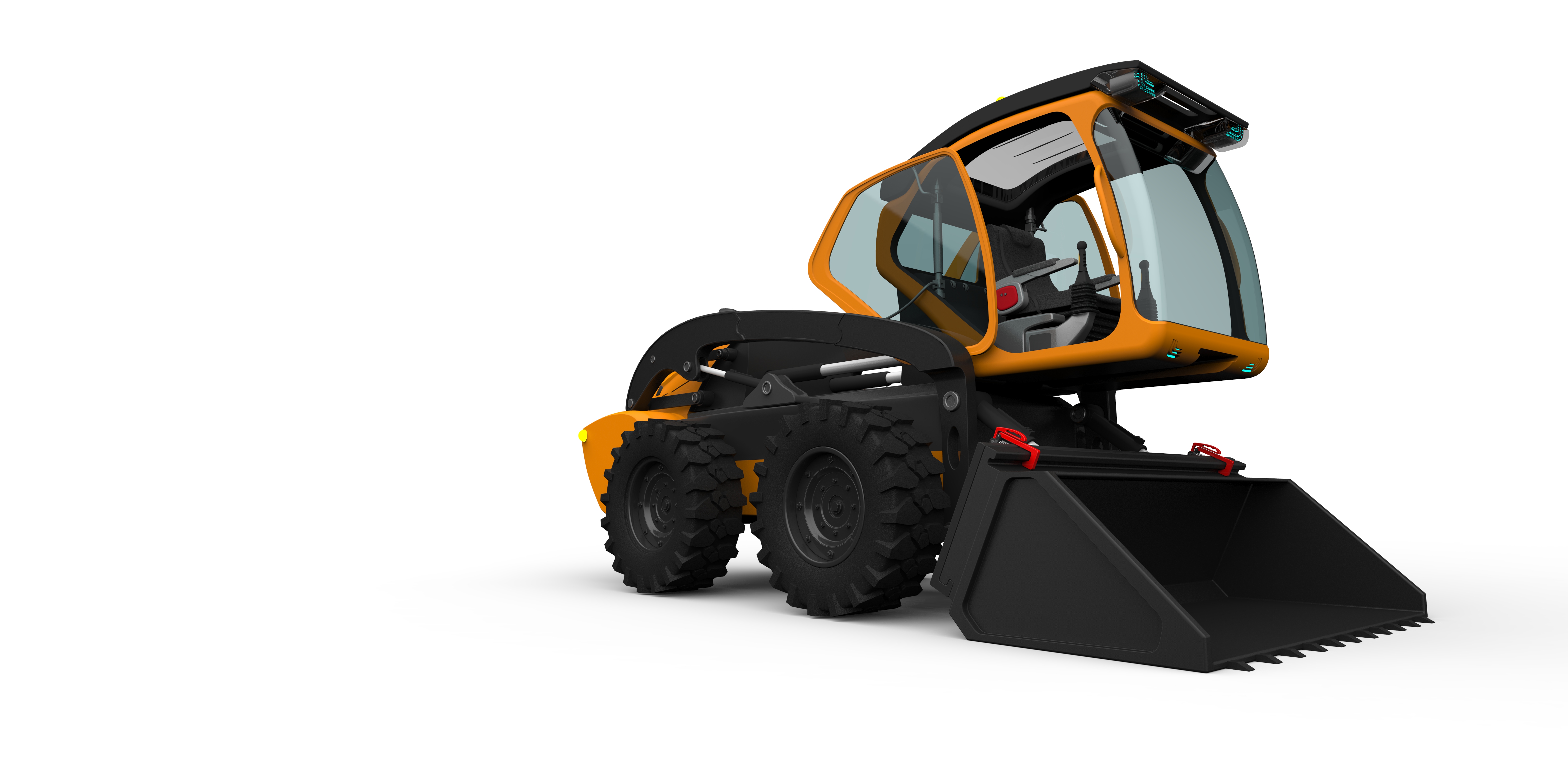 Loader，construction machinery，skid steer loader，industrial design，Appearance design，