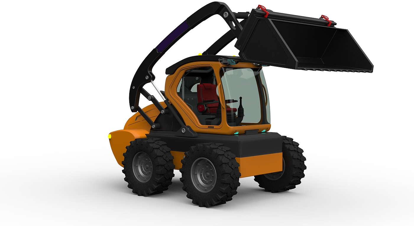 Loader，construction machinery，skid steer loader，industrial design，Appearance design，