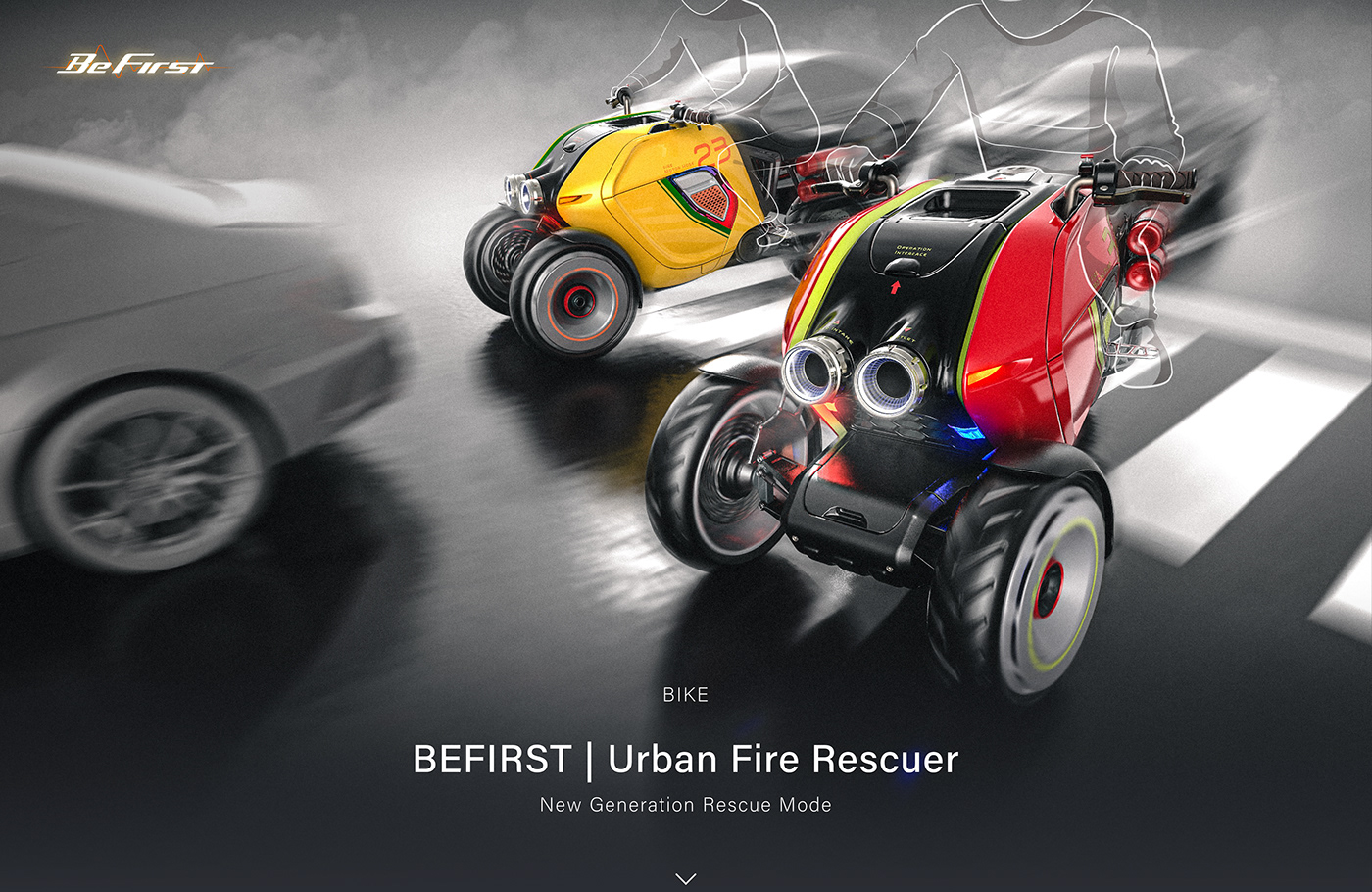 BEFIRST，3d，motorcycle，industrial design，Electric，