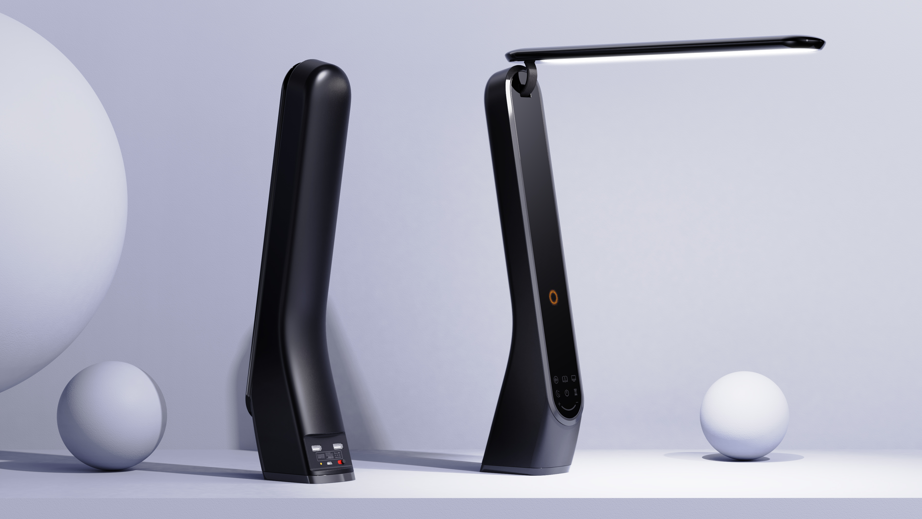 Desk lamp，Intelligent desk lamp，Voice interactive desk lamp，Table lamp design，Appearance design of desk lamp，