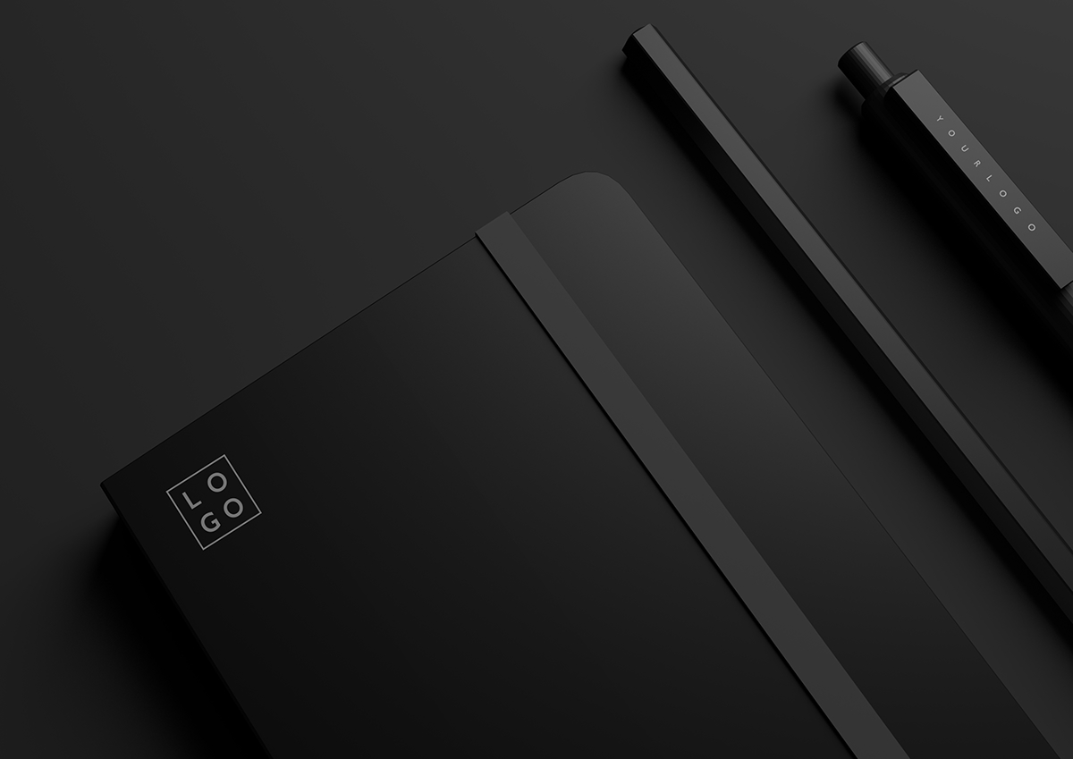 Letterhead，business card，notebook，Pen，black，