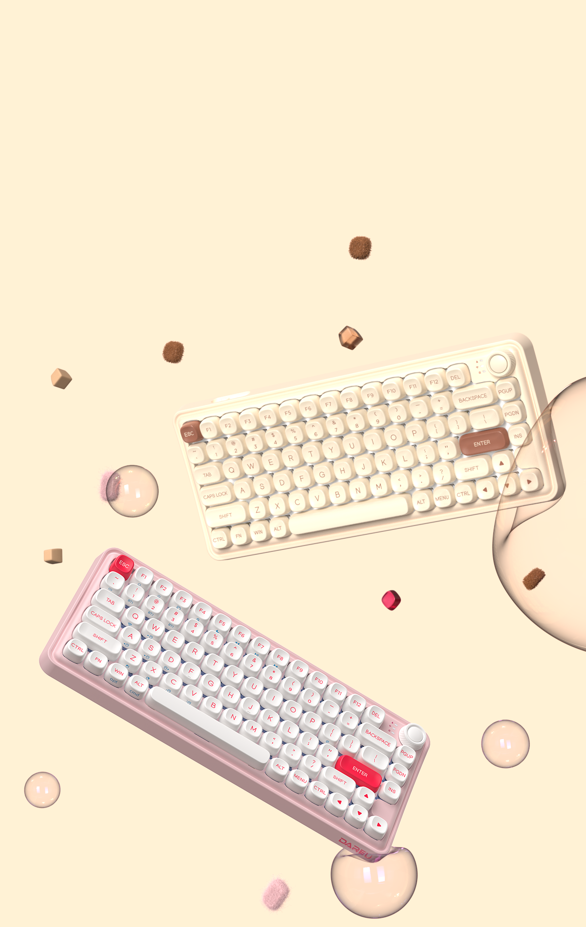 Daryou，Small sugar keyboard，Mechanical keyboard，Office keyboard，wireless keyboard，Bluetooth Keyboard，