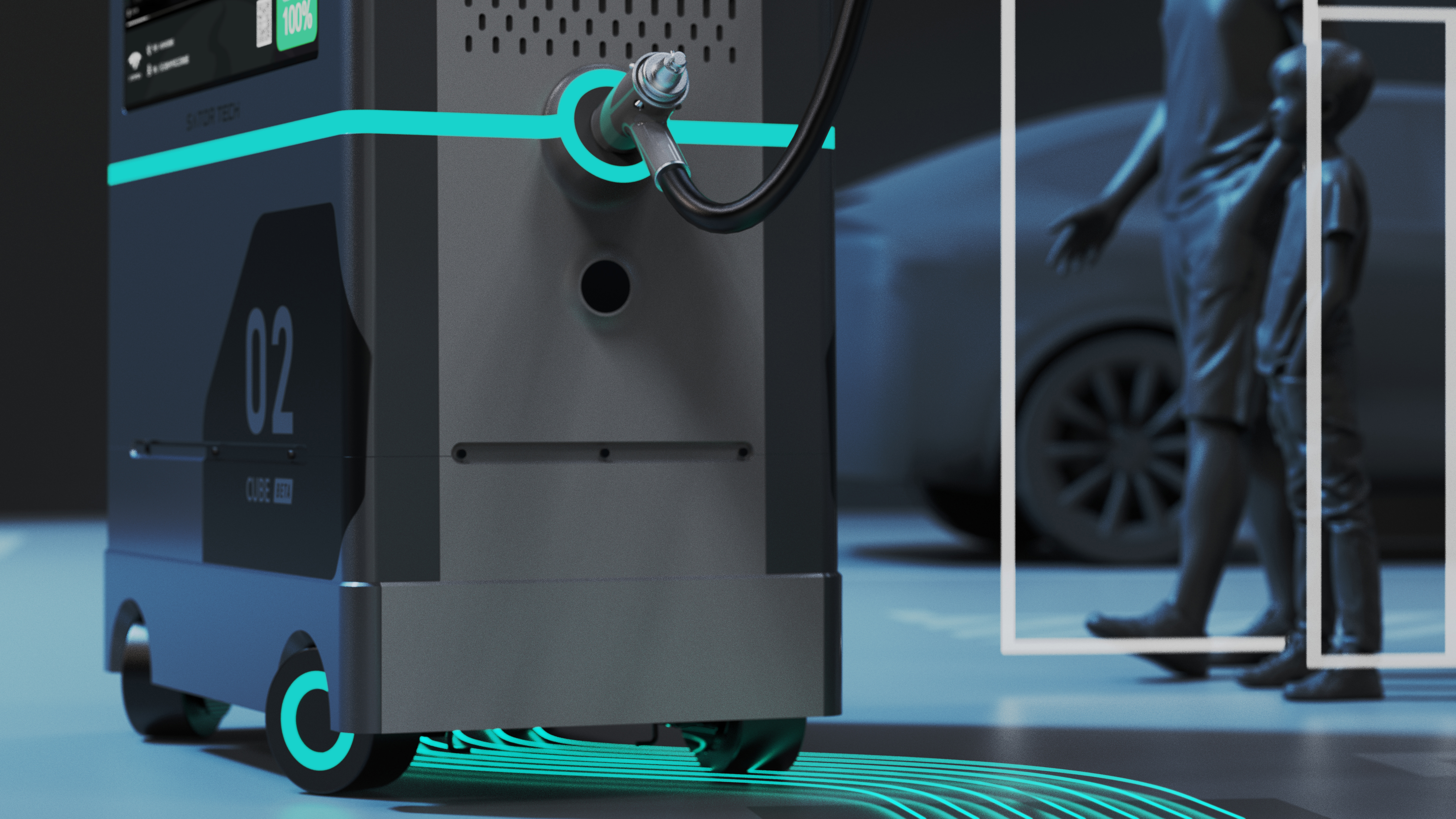 robot，new energy，charge，