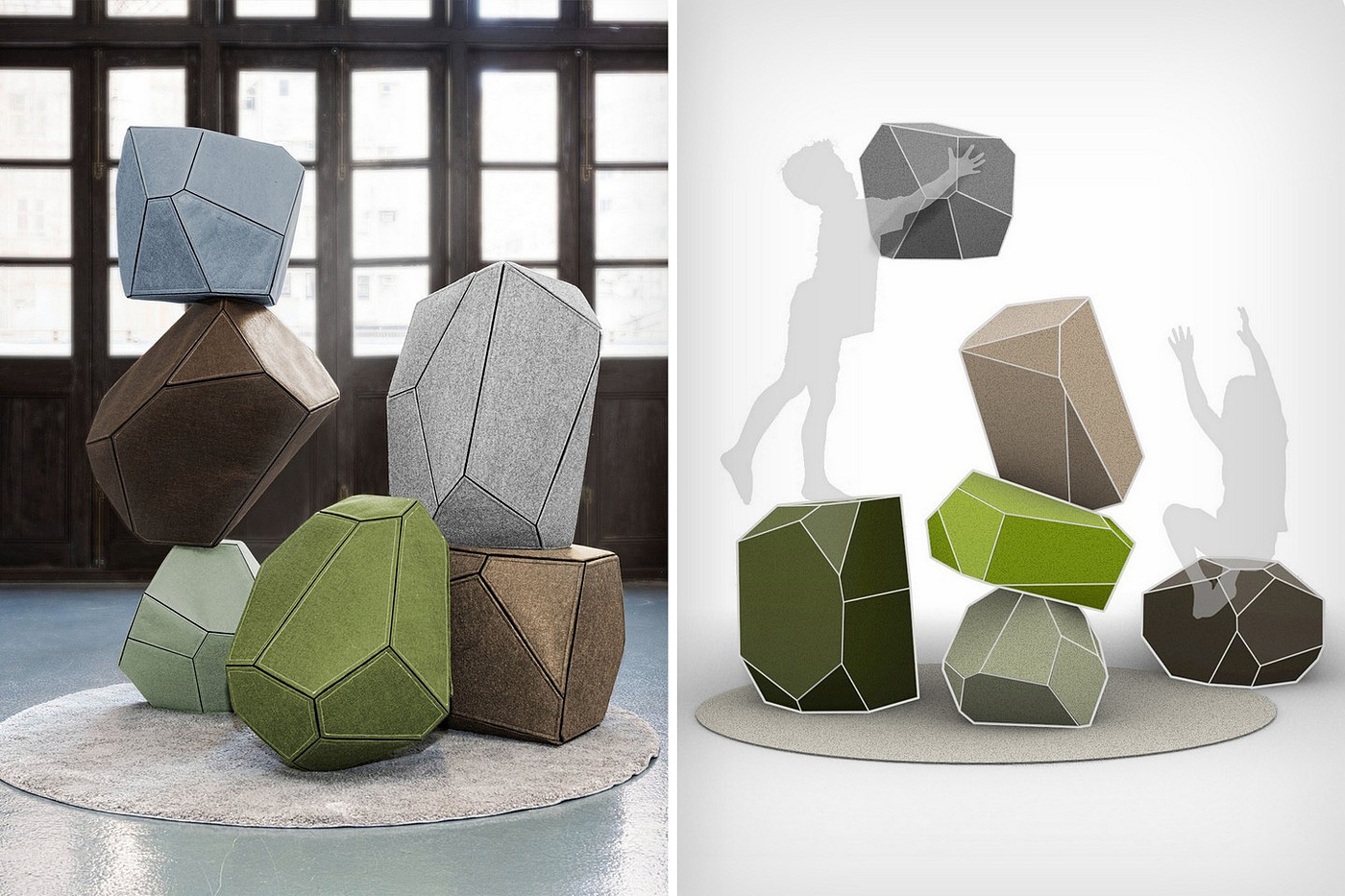 rock，stool，product design，Balanco，