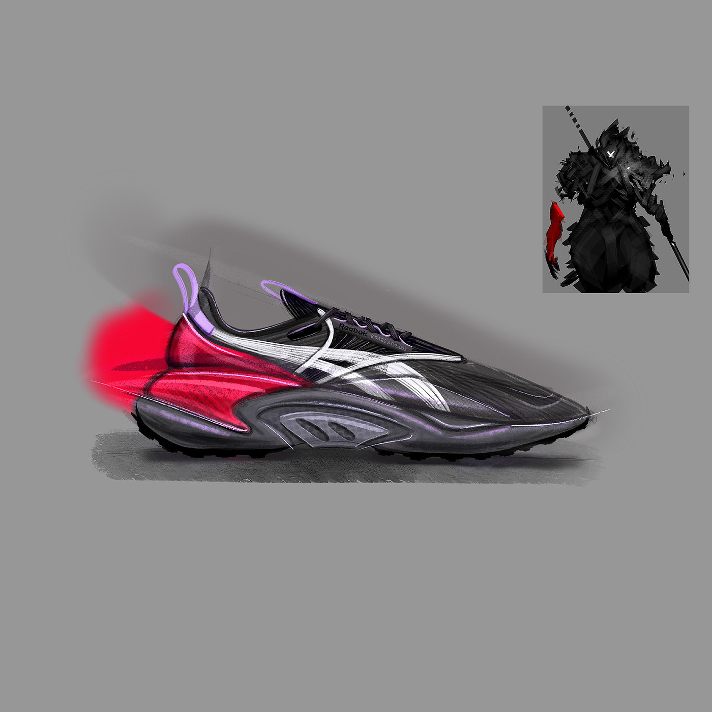 Trey Williams，Footwear Design Exercise，product design，Hand drawn，