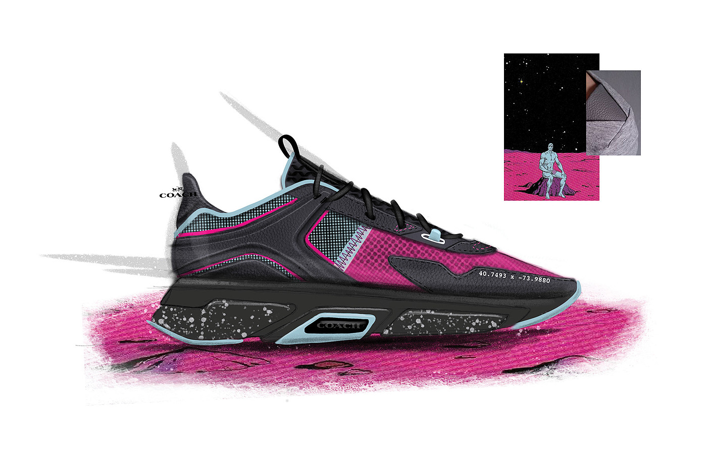 Trey Williams，Footwear Design Exercise，product design，Hand drawn，