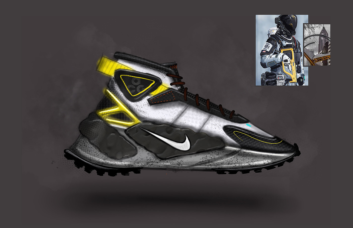 Trey Williams，Footwear Design Exercise，product design，Hand drawn，