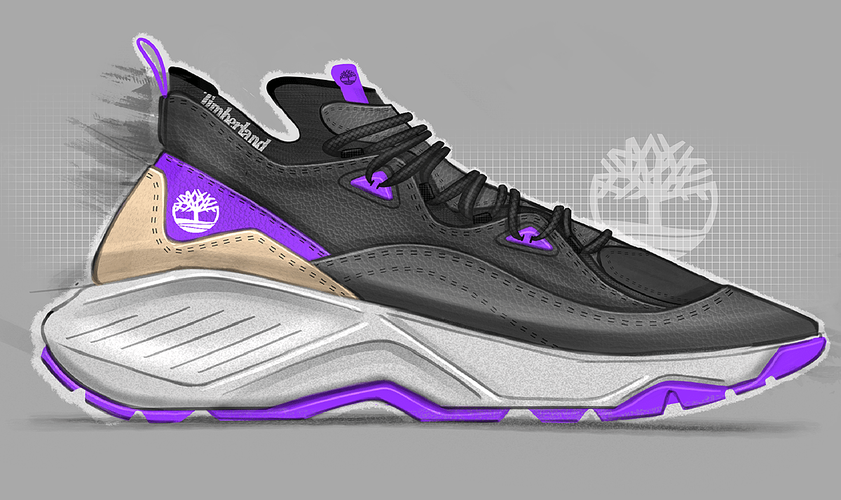 Trey Williams，Footwear Design Exercise，product design，Hand drawn，