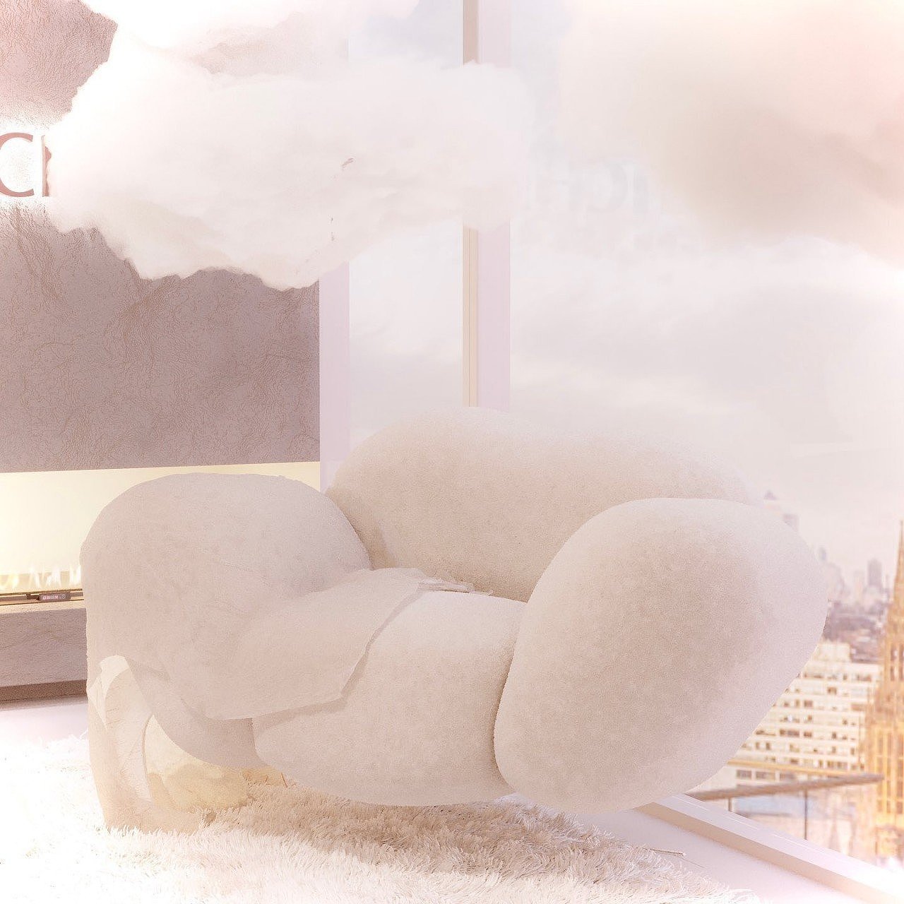 Mark Mitchell，cloud，Suspension sofa，