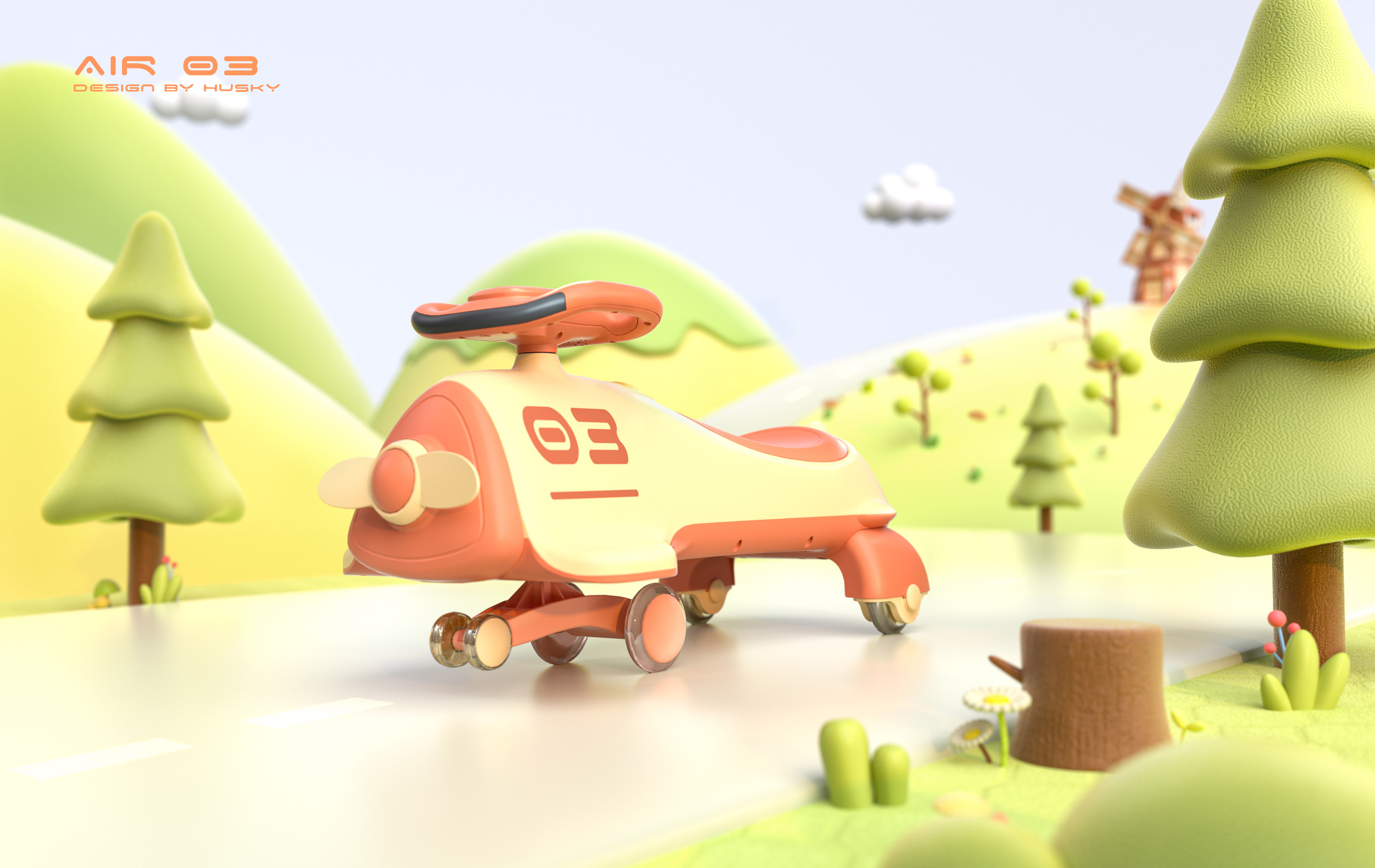 Appearance design，product design，Twist car design，