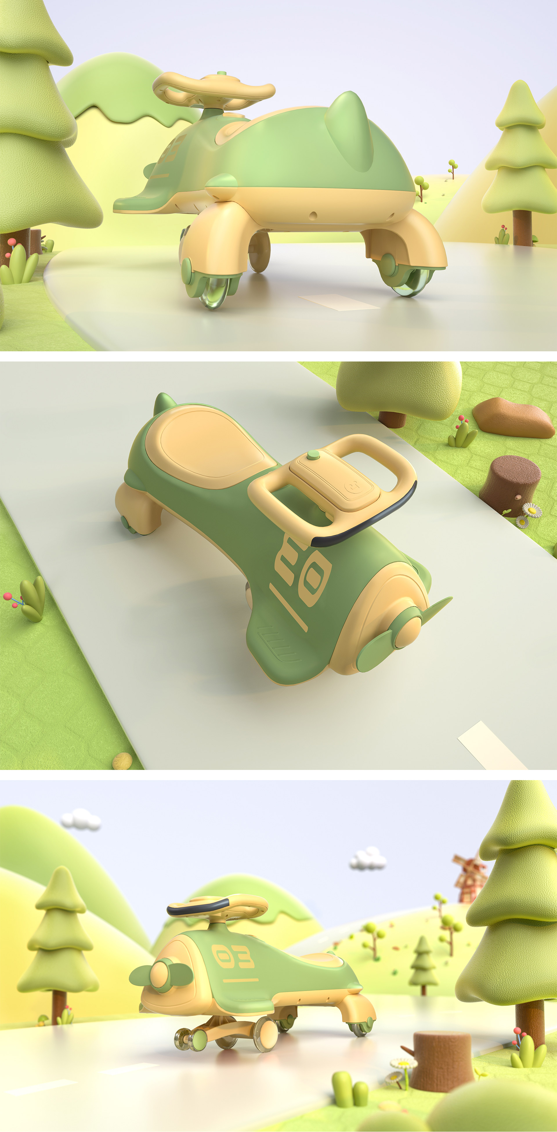 Appearance design，product design，Twist car design，