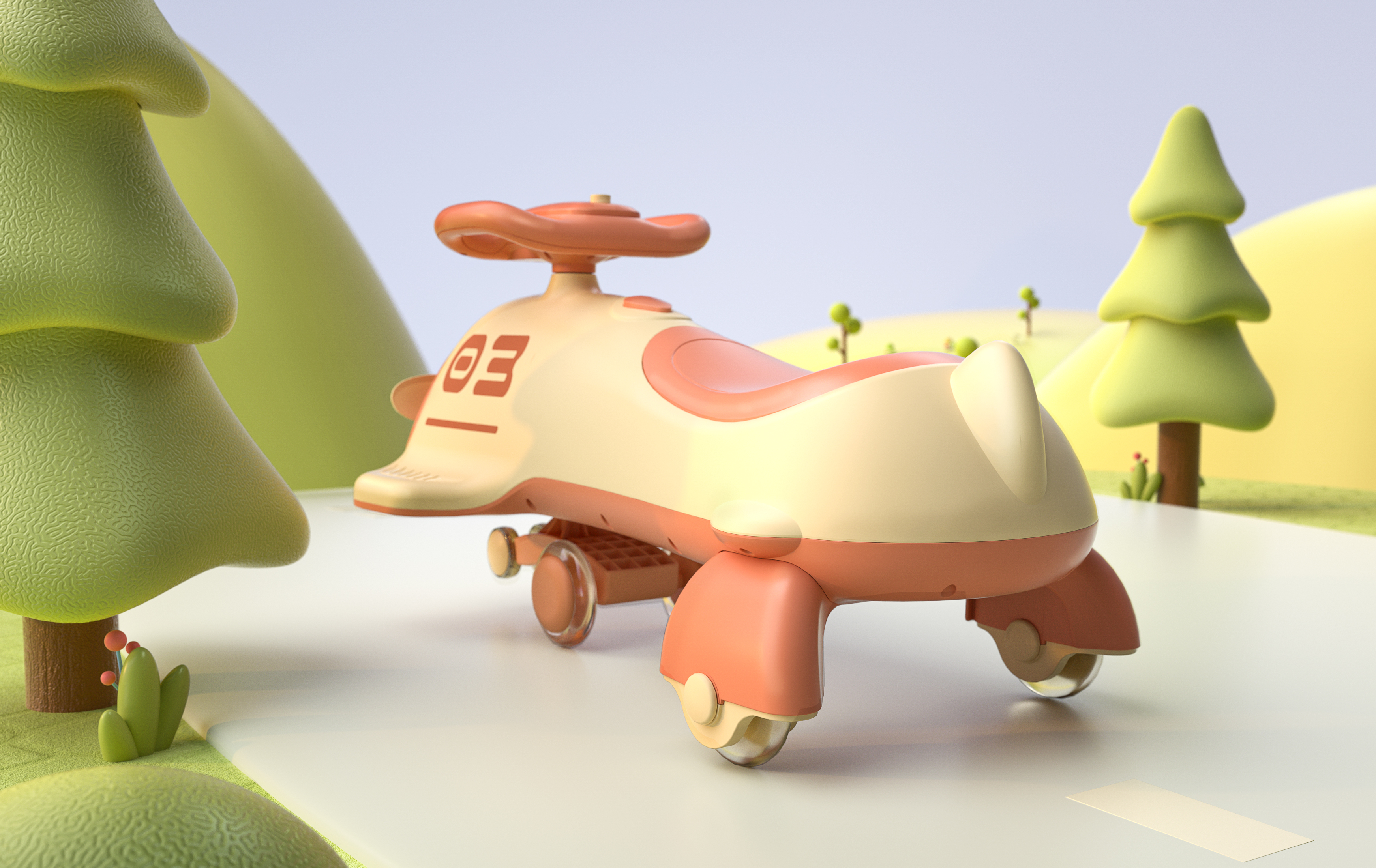 Appearance design，product design，Twist car design，