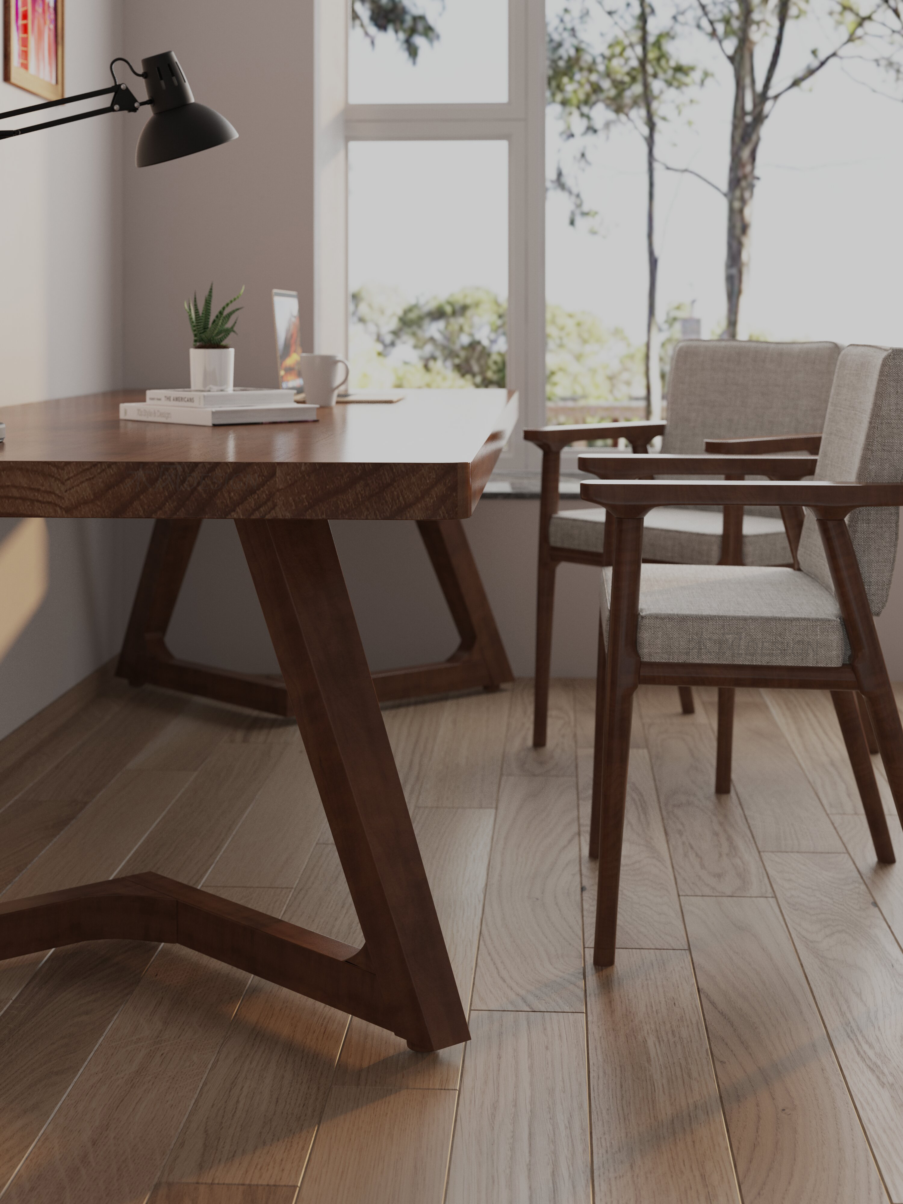 furniture，Desk and chair，design sketch，3d，vray，online retailers，