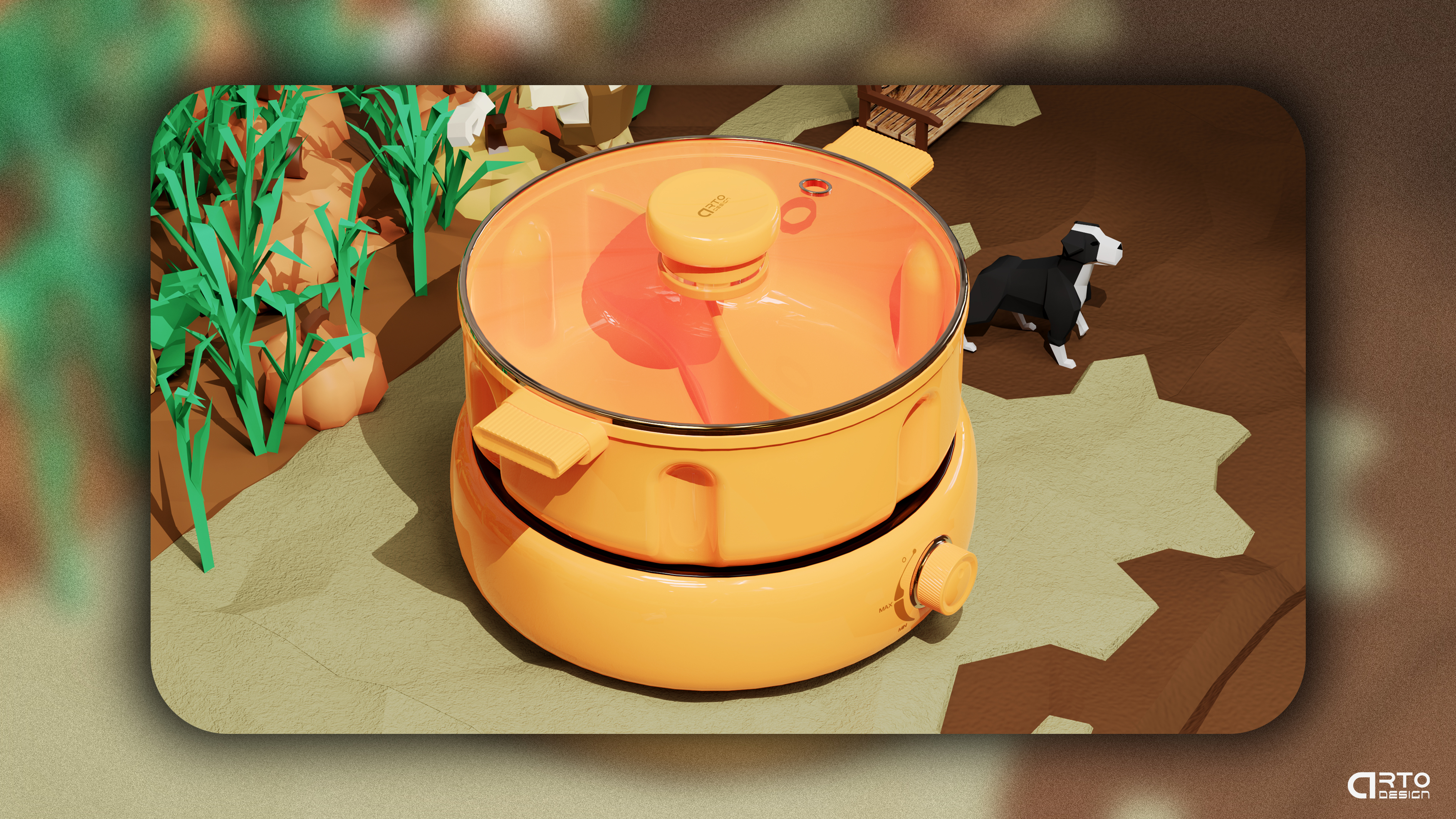 One person food，Electric Hot pot，small home appliances，Pumpkin，product design，Brand strategy，