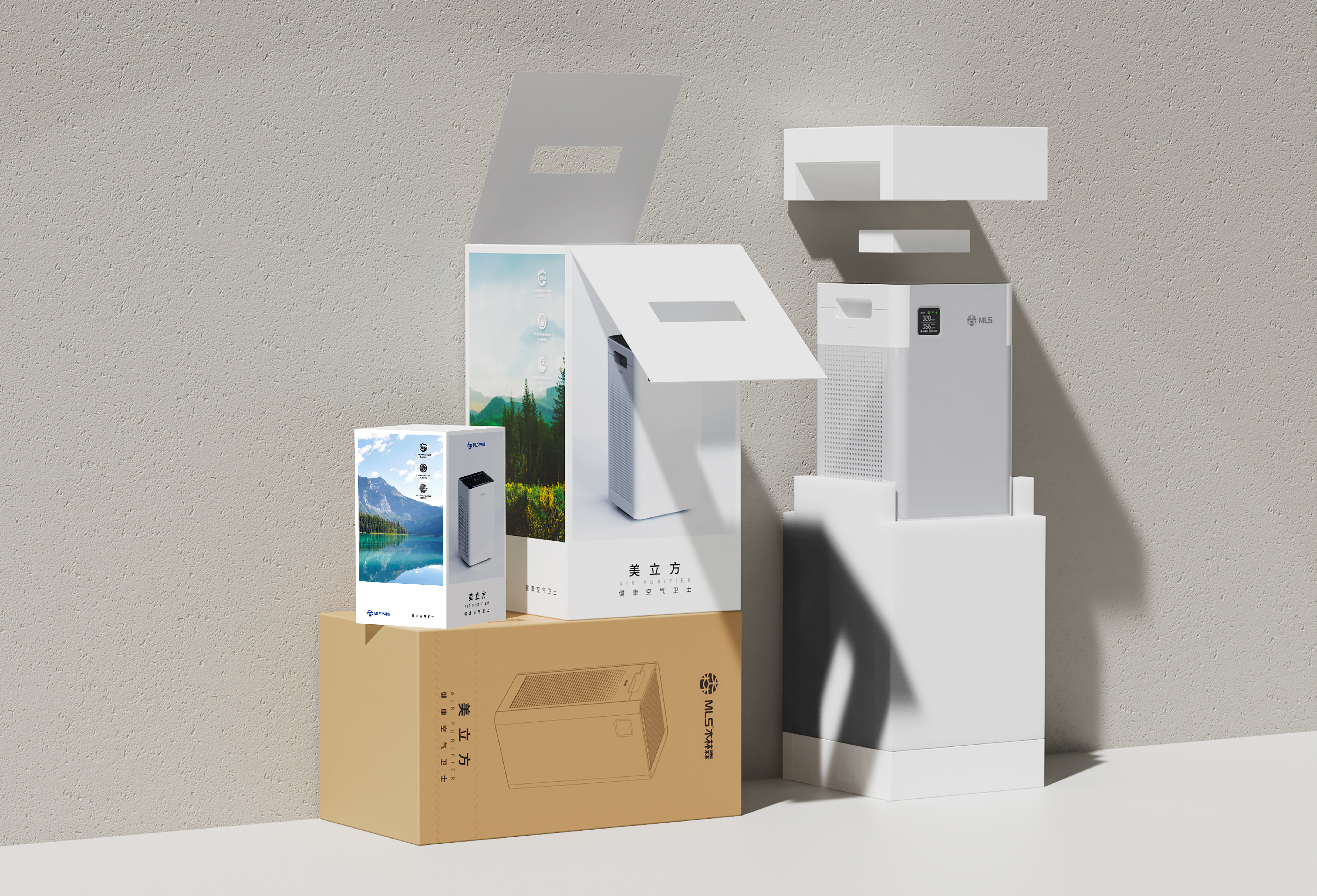 Brand design，Packaging design, packaging structure，IP Design，Logo design，Humidifier packaging，Health market，Home appliance packaging，Marketing planning，