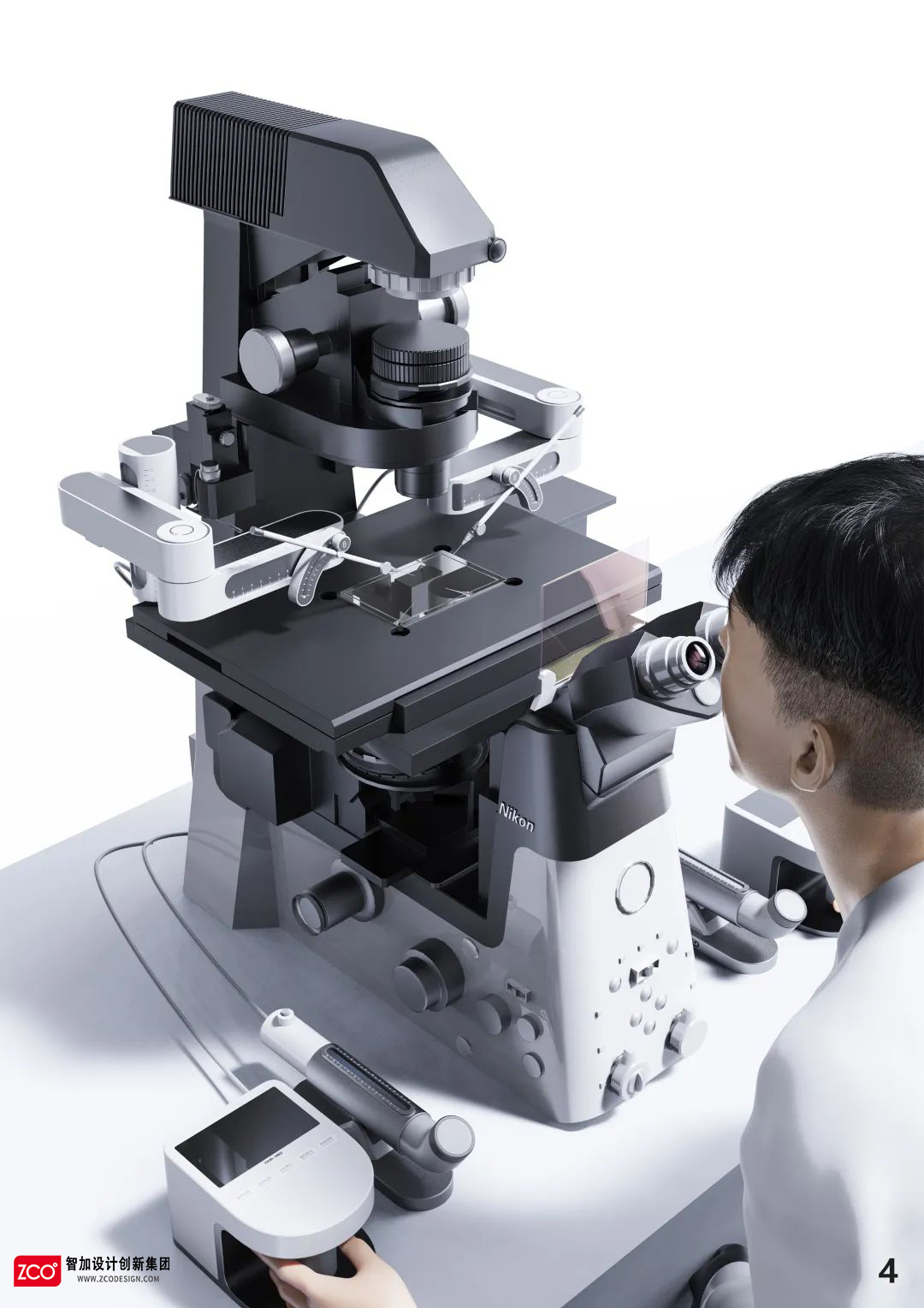 Zhijia design，medical care，Microscope，auxiliary，Hua Yue，instrument，equipment，