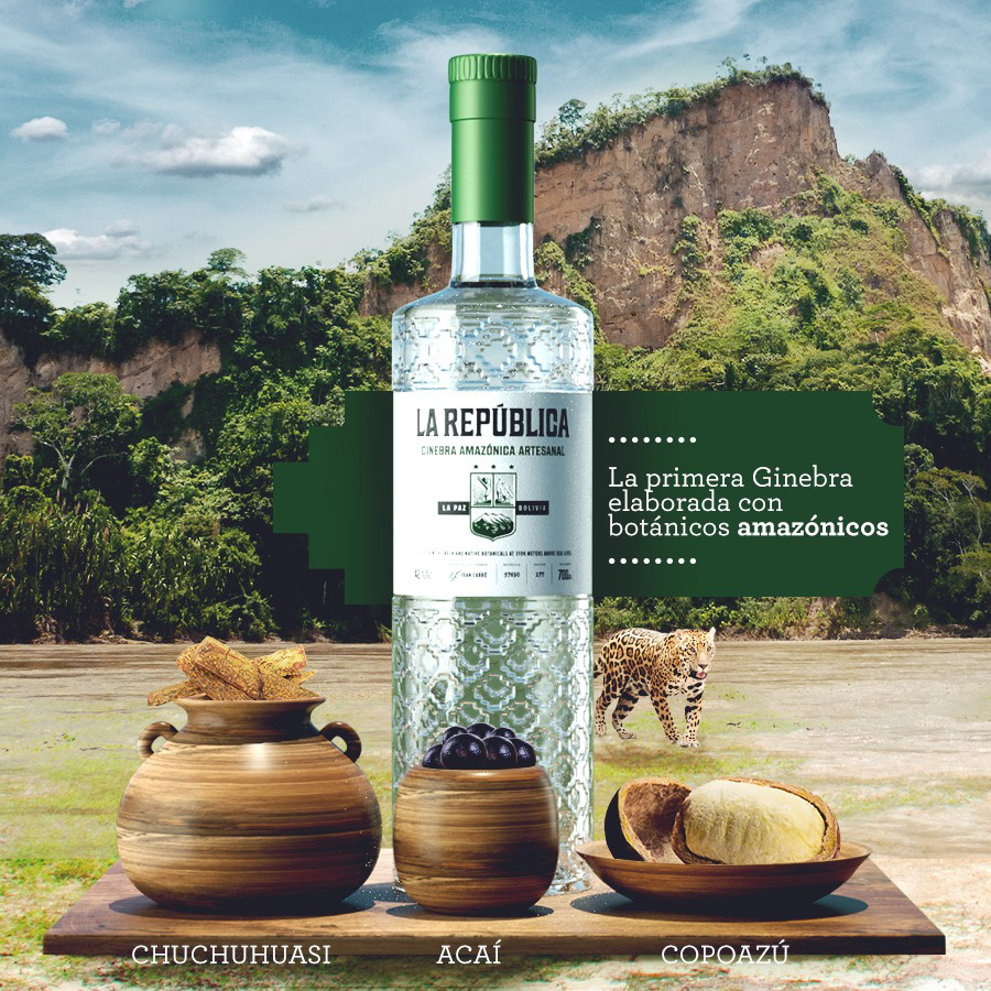 Baijiu，Appearance design，GIN LA REPÚBLICA，Wine bottle packaging，